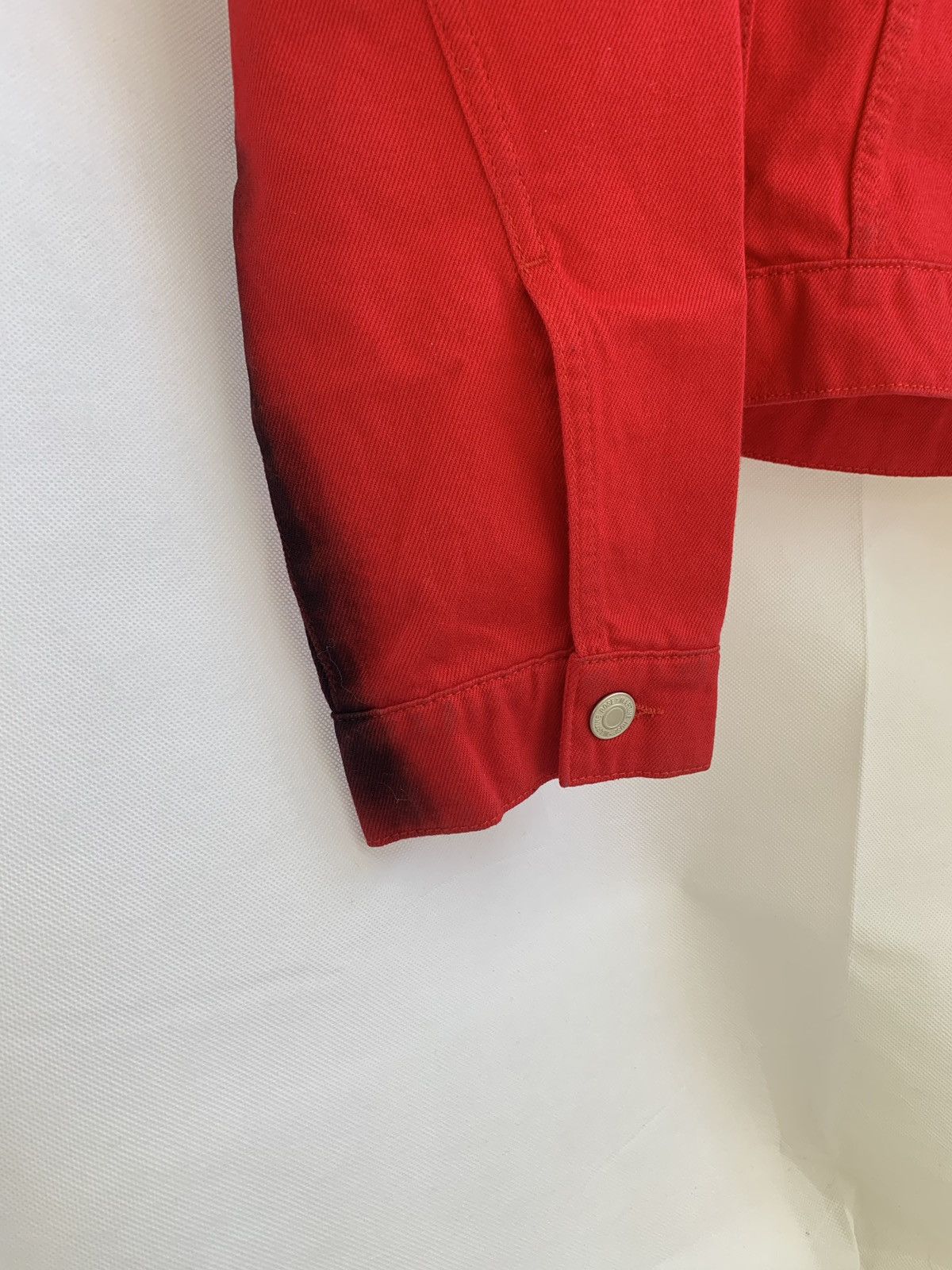Martine Rose Zip Denim Jacket in Black / Red Size US S / EU 44-46 / 1 - 4 Thumbnail