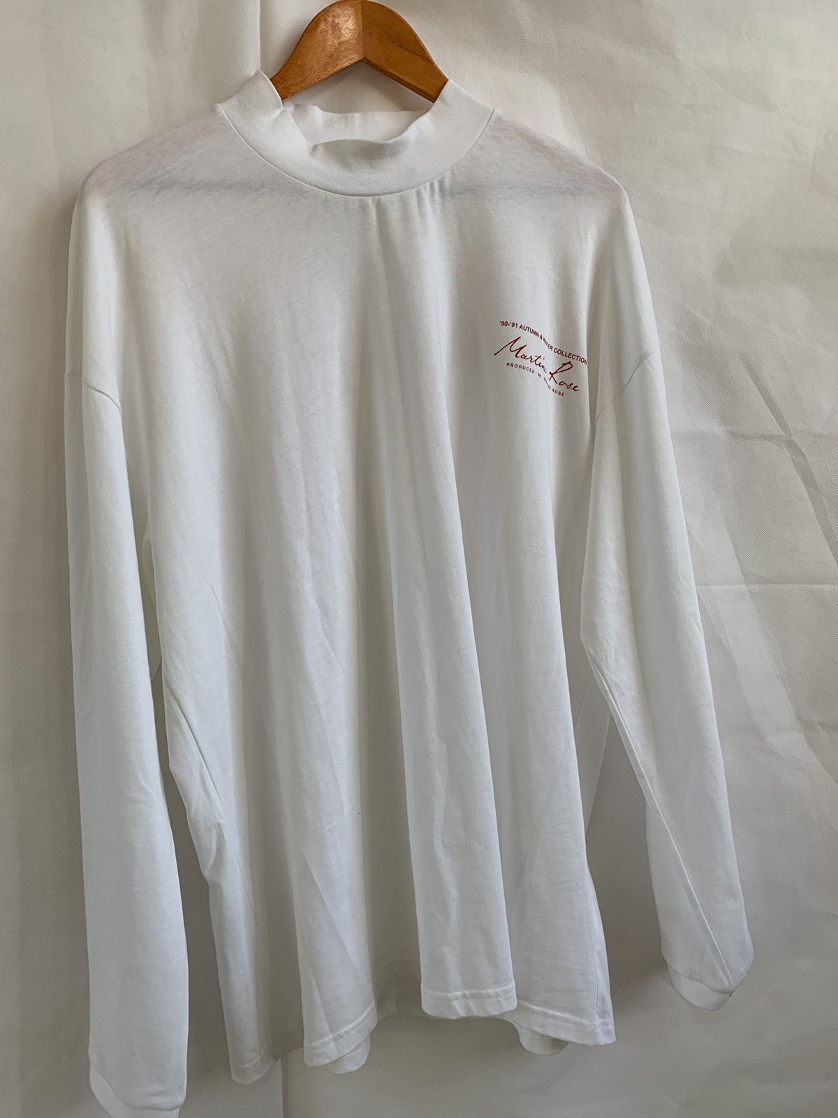 Martine Rose Funnel Top LS Tee in White Size US M / EU 48-50 / 2 - 7 Thumbnail