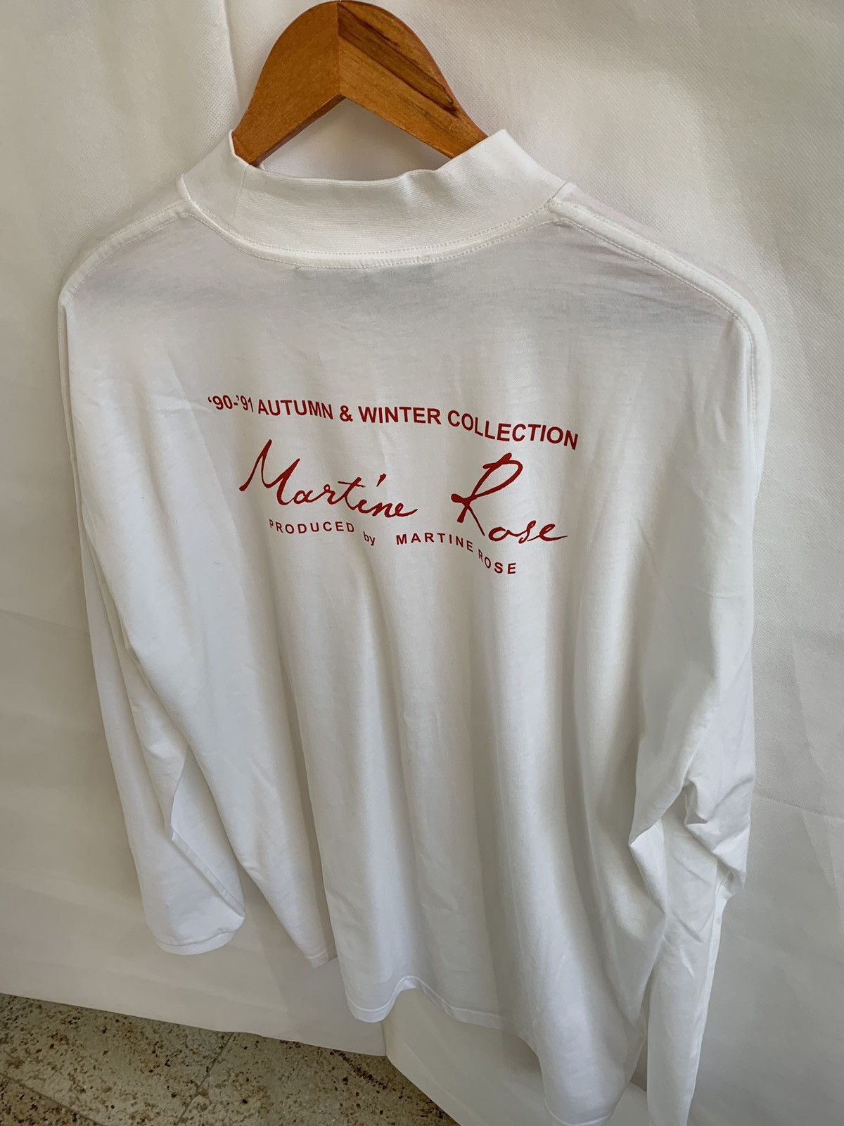Martine Rose Funnel Top LS Tee in White Size US M / EU 48-50 / 2 - 10 Thumbnail