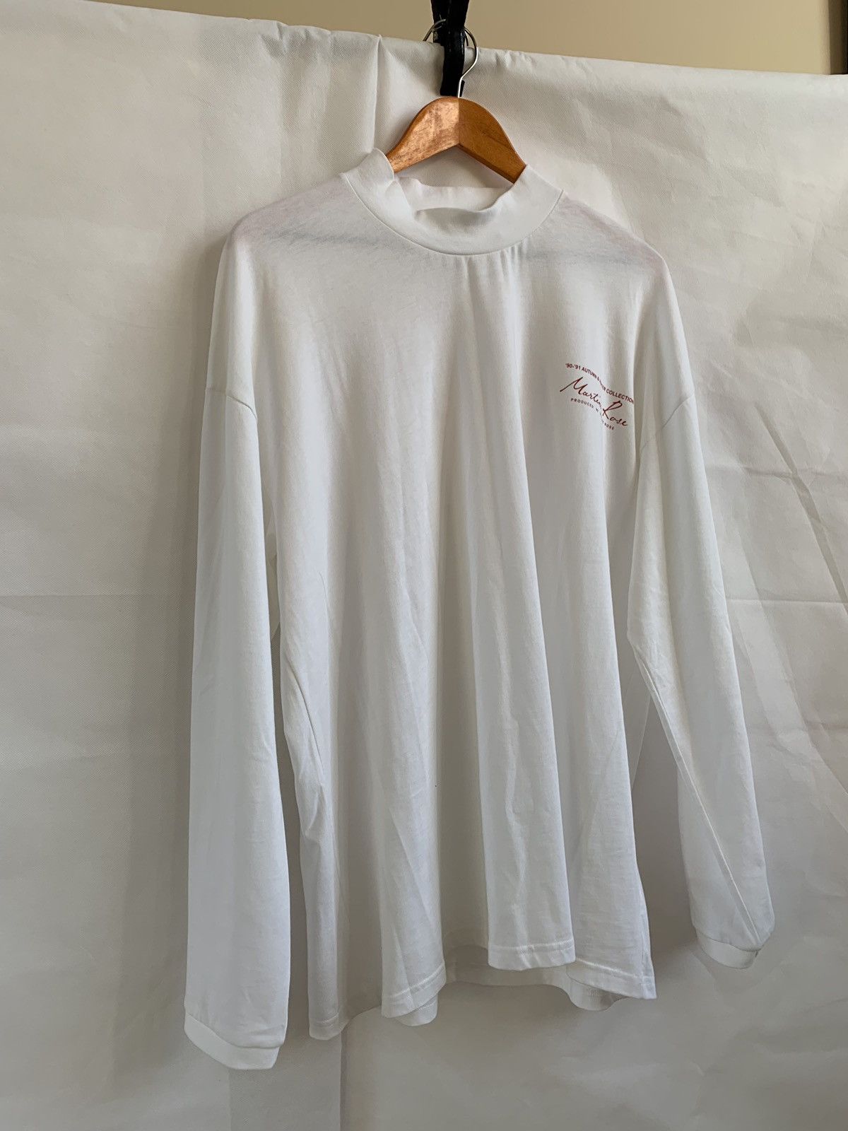 Martine Rose Funnel Top LS Tee in White Size US M / EU 48-50 / 2 - 3 Thumbnail