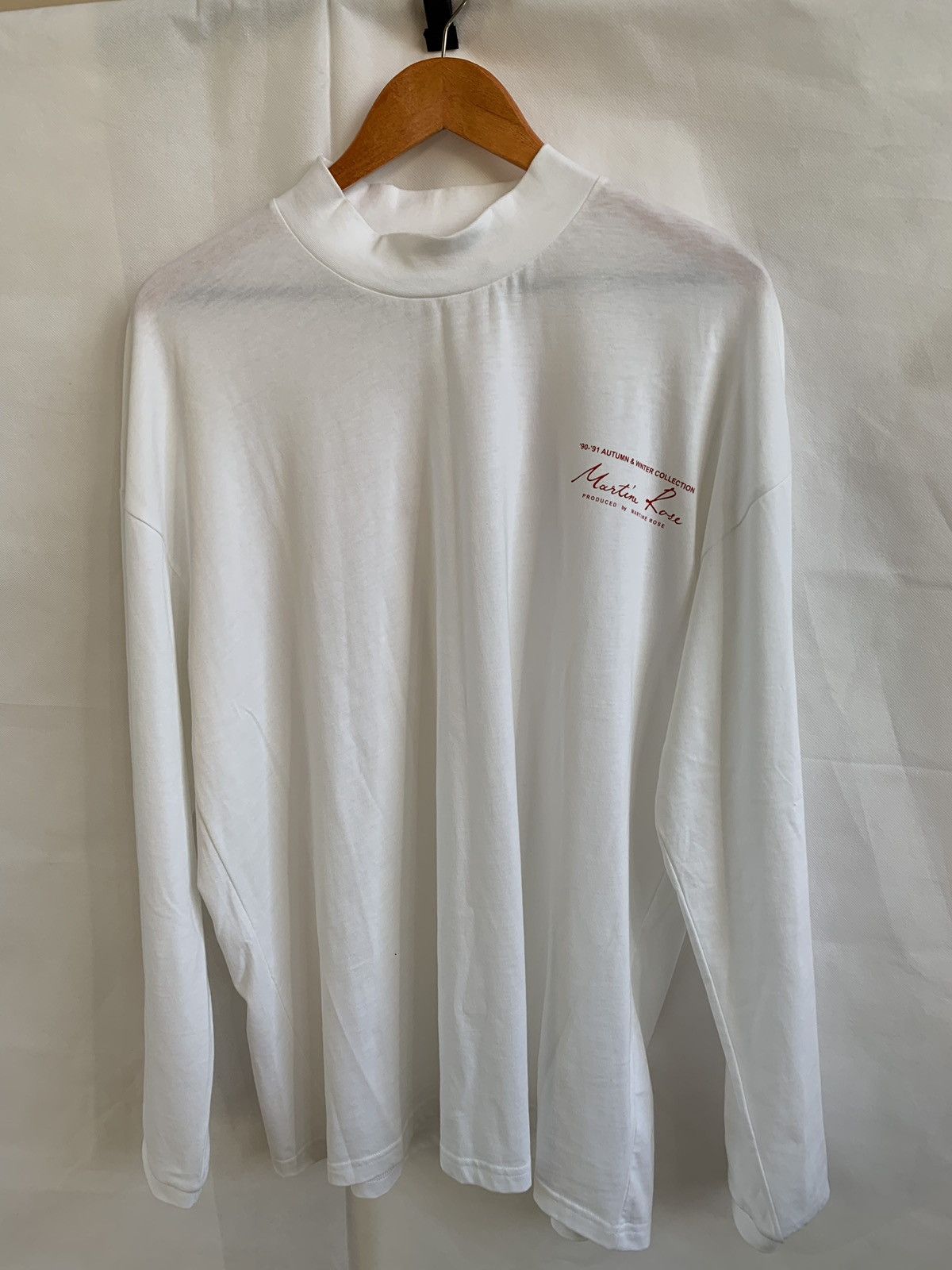 Martine Rose Funnel Top LS Tee in White Size US M / EU 48-50 / 2 - 2 Thumbnail
