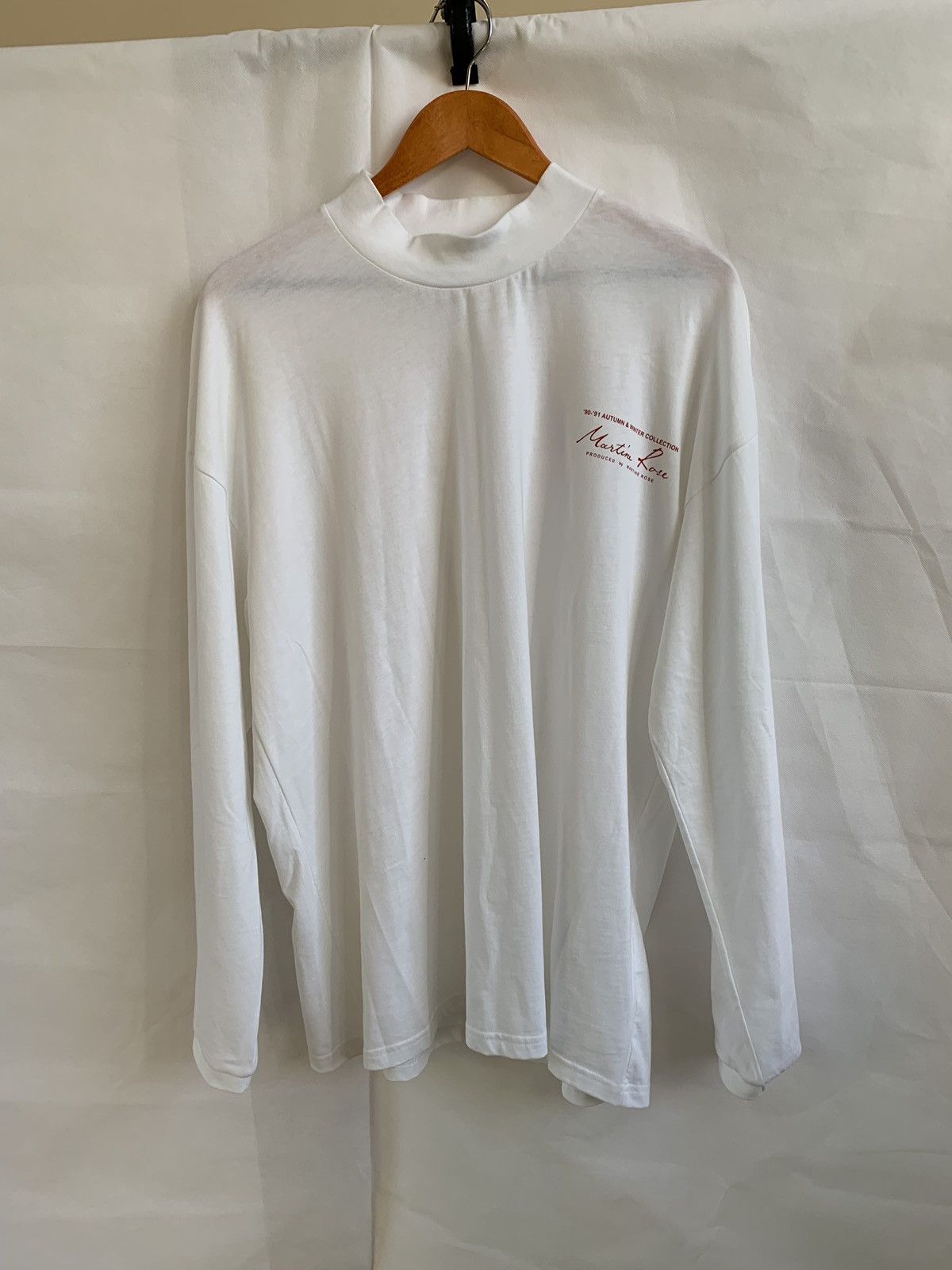 Martine Rose Funnel Top LS Tee in White Size US M / EU 48-50 / 2 - 1 Thumbnail