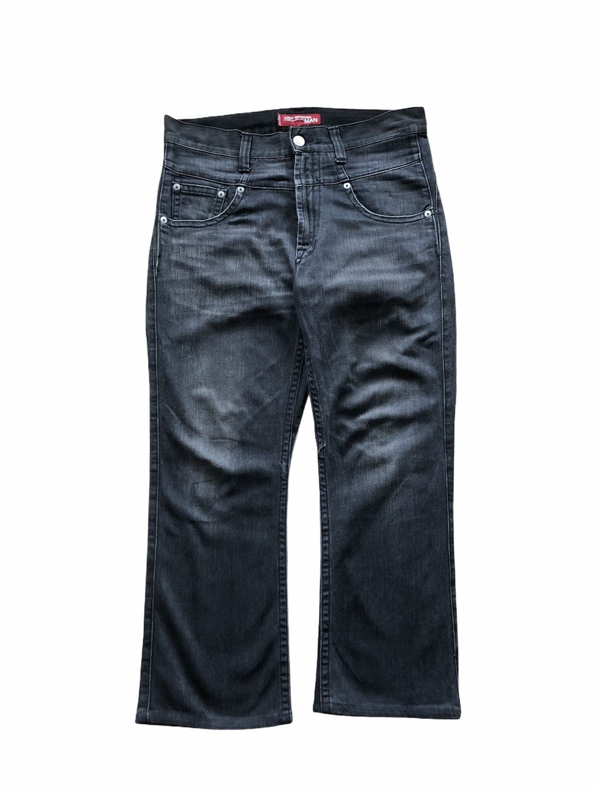 Image of Comme Des Garcons Homme Plus x Junya Watanabe Ss2012 Comme Des Garcons Double Waist Flare Jeans in 