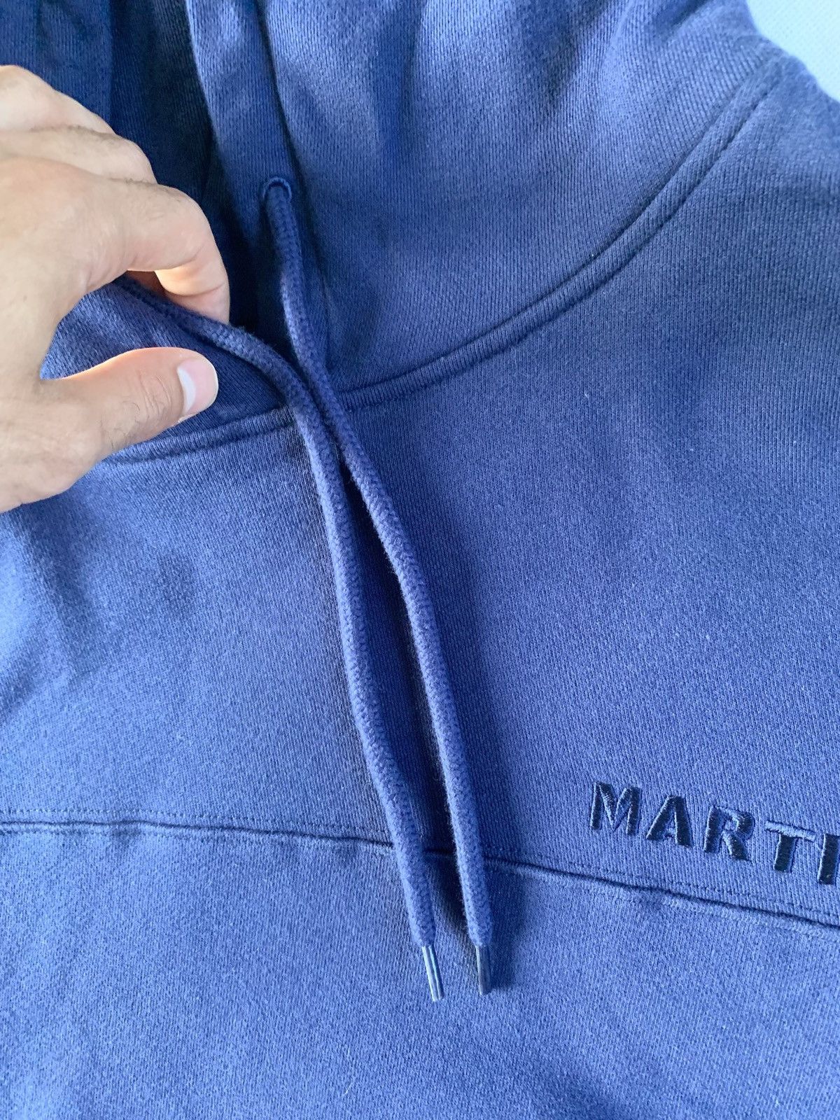 Martine Rose Embroidered Twist Hoodie in Blue Size US XS / EU 42 / 0 - 11 Thumbnail