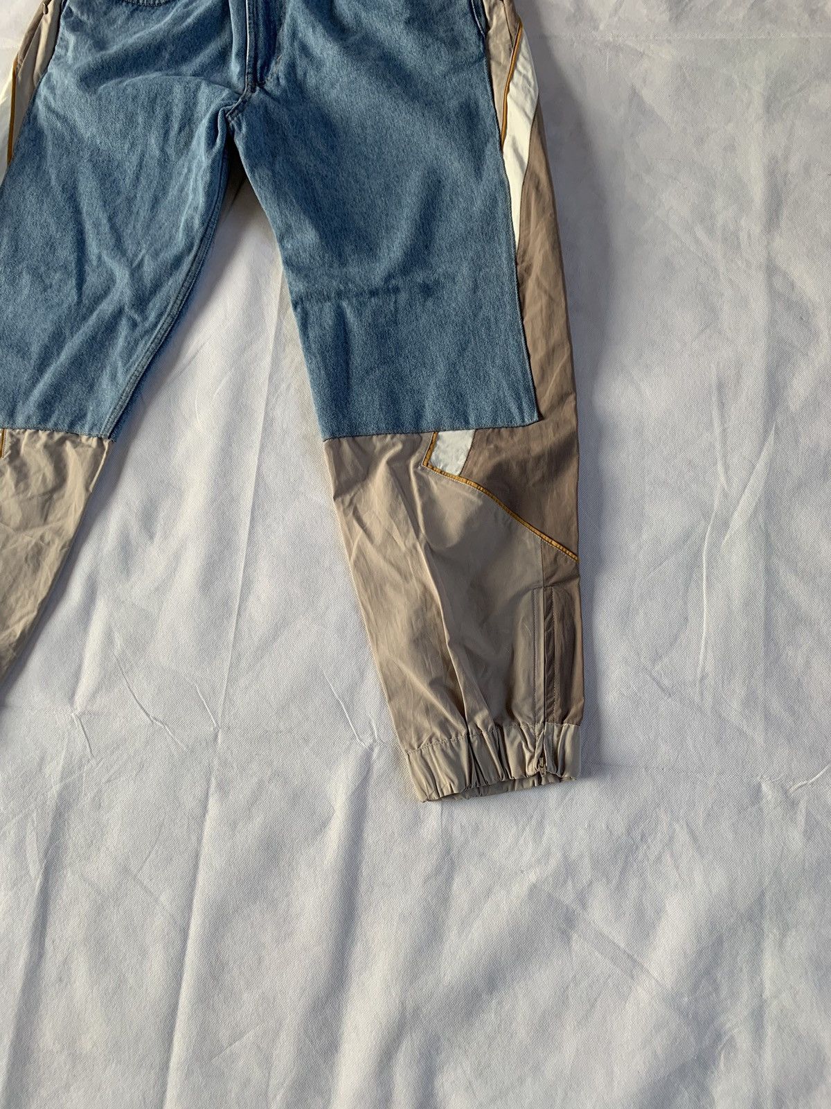 Martine Rose Hybrid Denim Track Pants in Light Blue Size US 34 / EU 50 - 4 Thumbnail