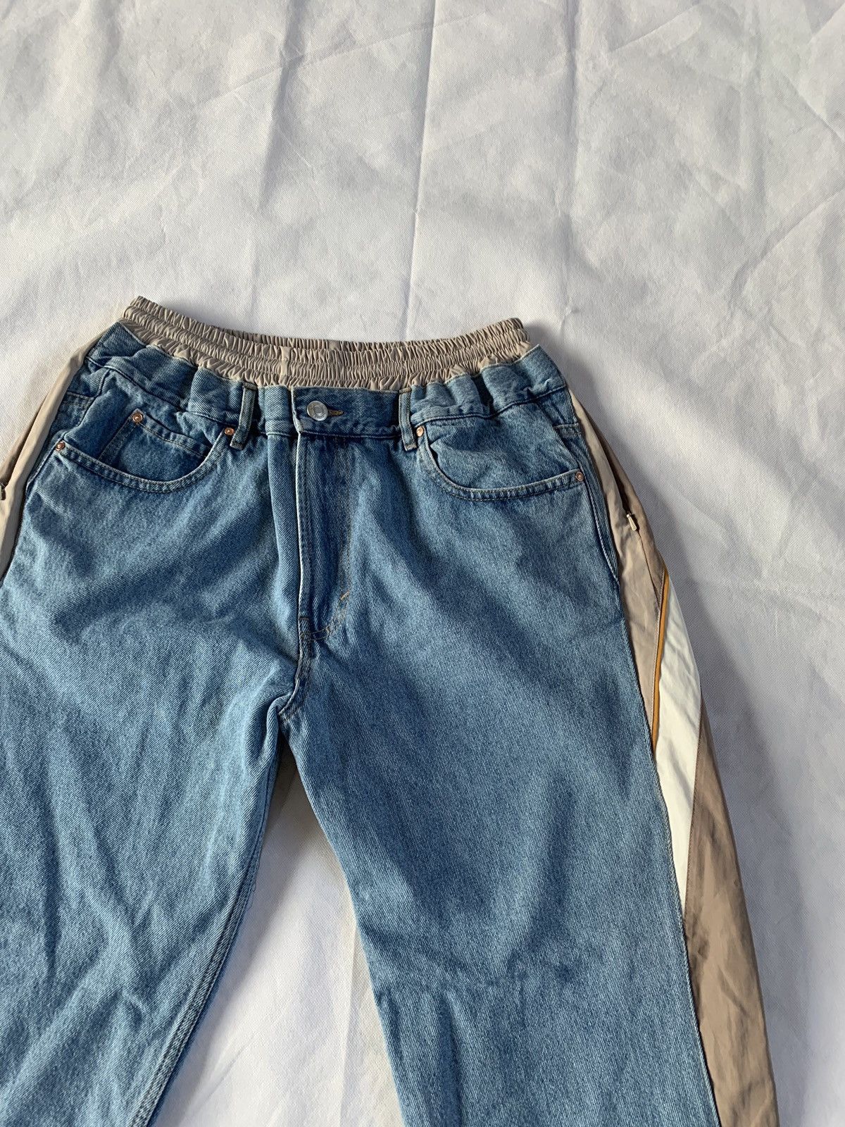Martine Rose Hybrid Denim Track Pants in Light Blue Size US 34 / EU 50 - 5 Thumbnail