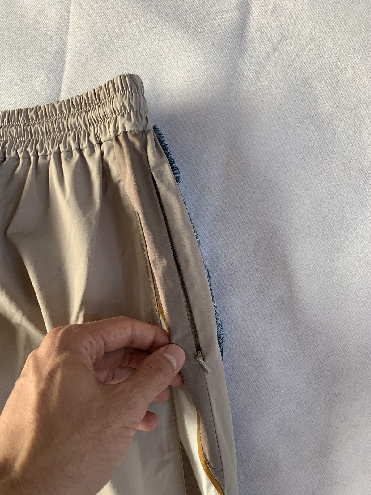 Martine Rose Hybrid Denim Track Pants in Light Blue Size US 34 / EU 50 - 11 Thumbnail