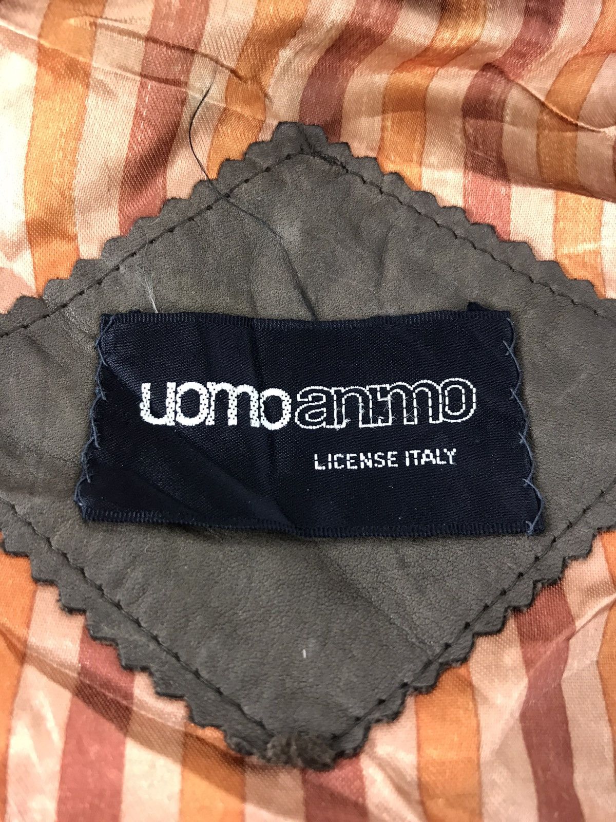 Vintage Uomo Anmo Bomber Leather Jacket Trucker Workwear Size US L / EU 52-54 / 3 - 7 Thumbnail