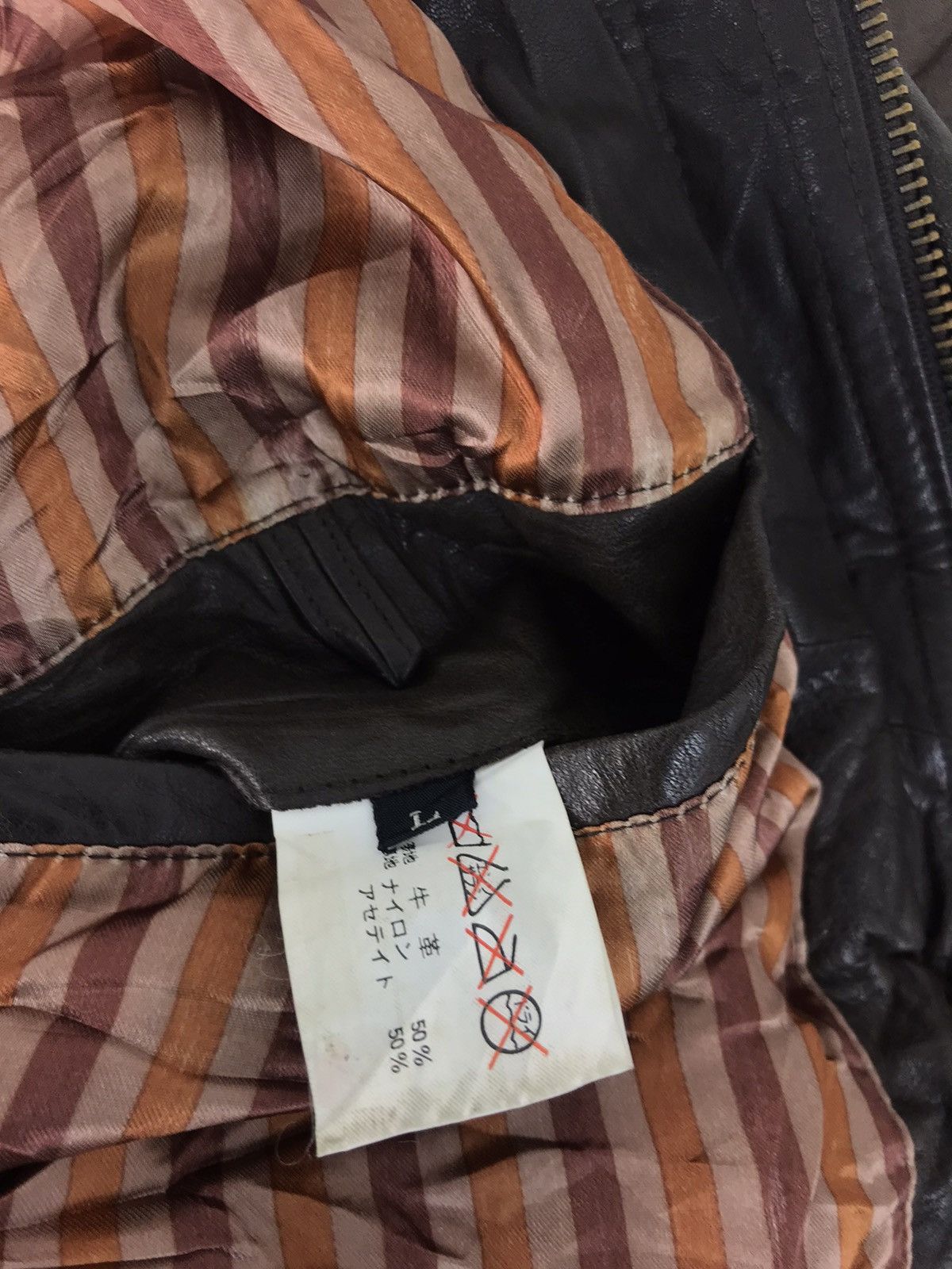 Vintage Uomo Anmo Bomber Leather Jacket Trucker Workwear Size US L / EU 52-54 / 3 - 8 Thumbnail