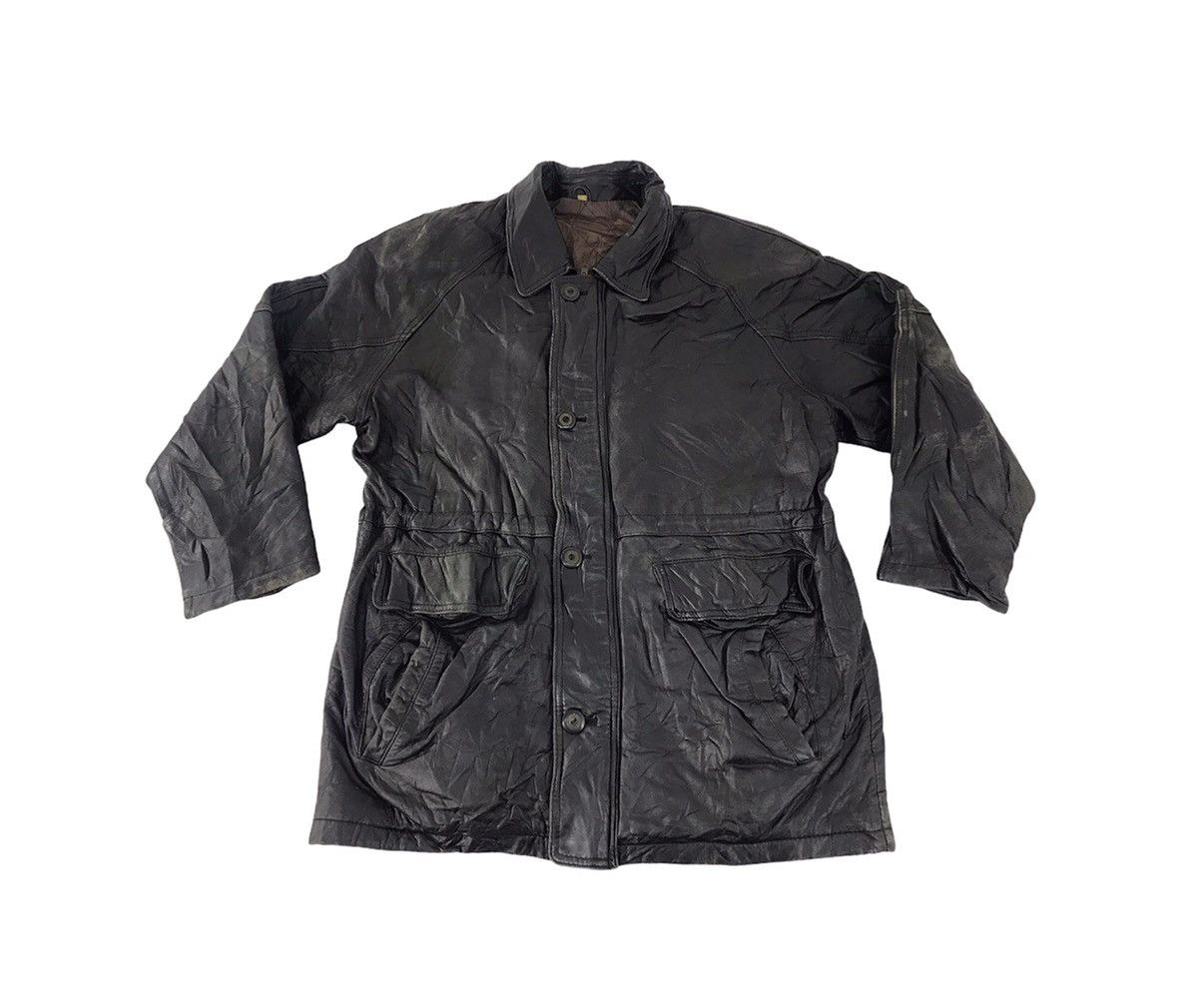 Vintage Inizio Leather Jacket Quilted Woven Inner Hype Style Size US M / EU 48-50 / 2 - 1 Thumbnail