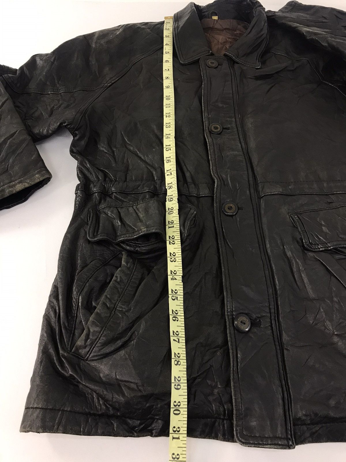 Vintage Inizio Leather Jacket Quilted Woven Inner Hype Style Size US M / EU 48-50 / 2 - 13 Thumbnail