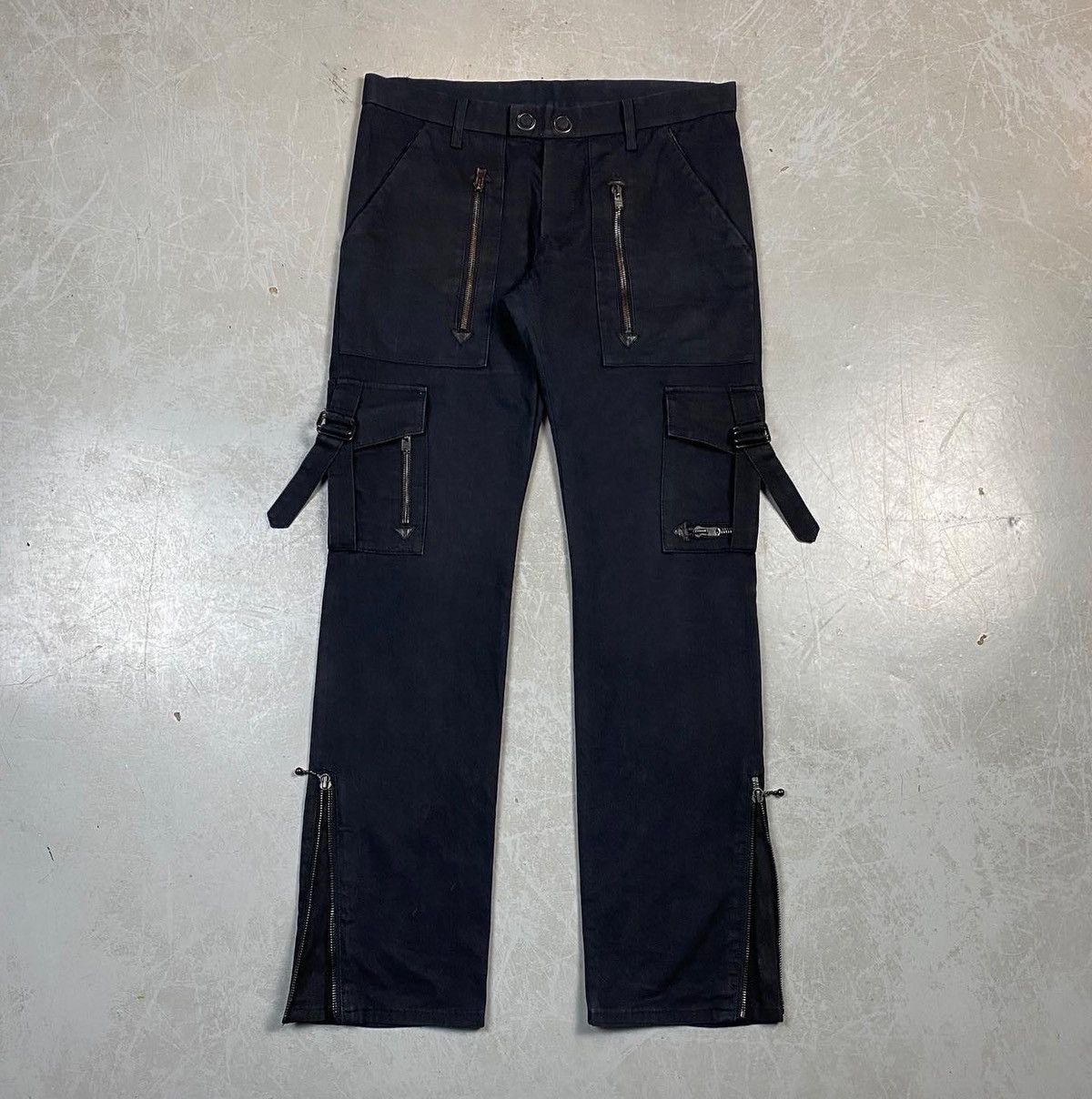 image of Number N Ine A/w 06 “Noir” Number (N)Ine Zipper Bondage Cargos in Black, Men's (Size 30)