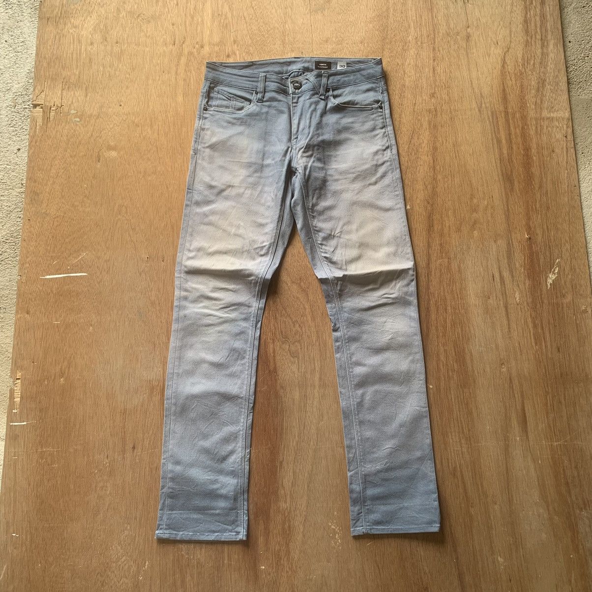 image of Designer Collection x Volcom Vintage Volcom Jeans Blank Streetwear Faded Pants in Blue (Size 31)