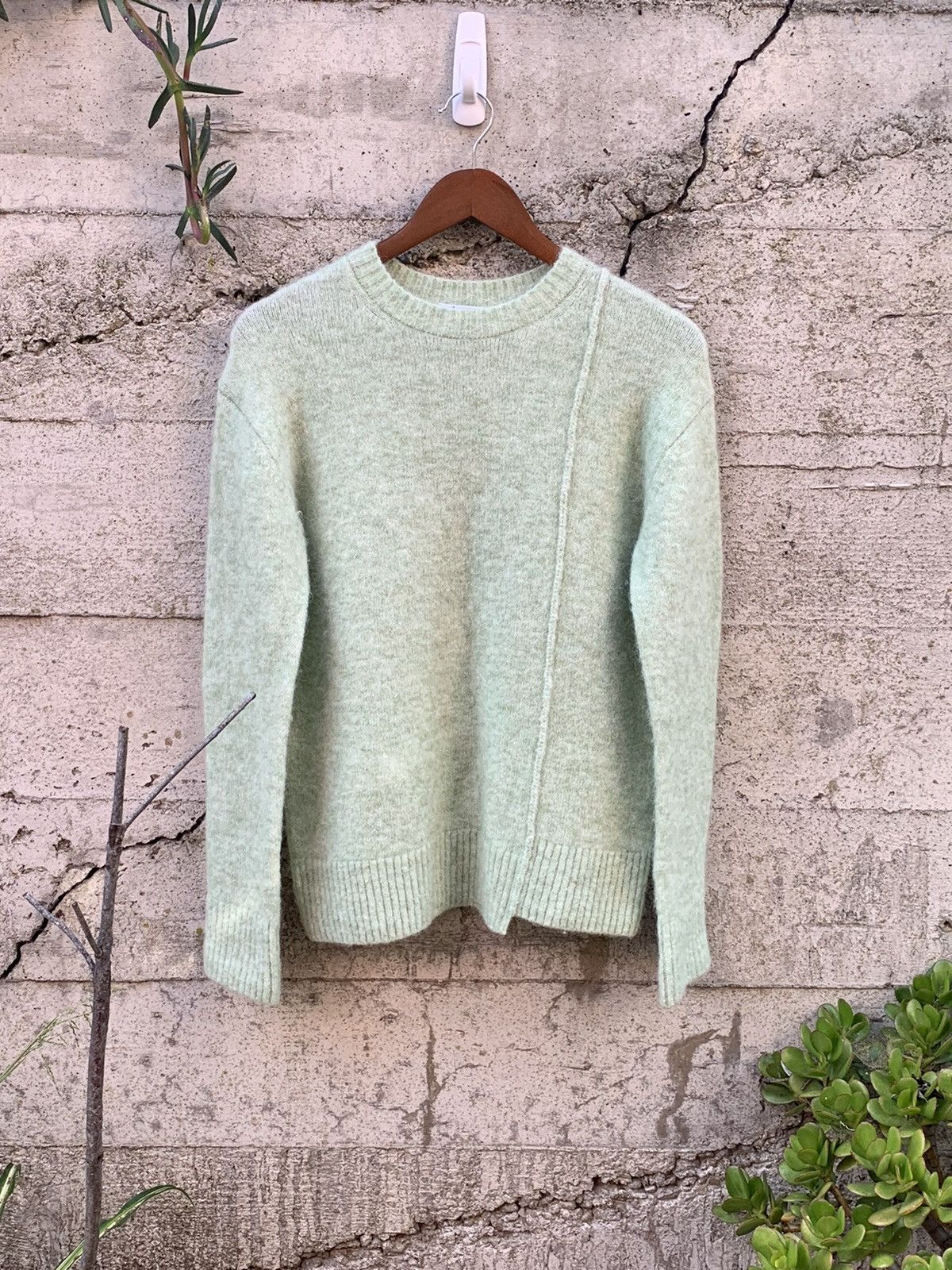 Pre-owned Acne Studios Grail  Asymmetrical Line Mohair Knit In Multicolor