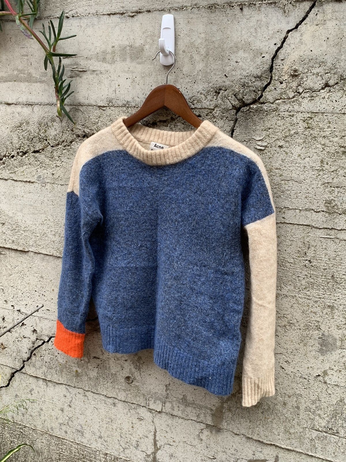 Image of Grail Acne Studios Two Tone Mohair Blend Sweater, Men's (Size XS)