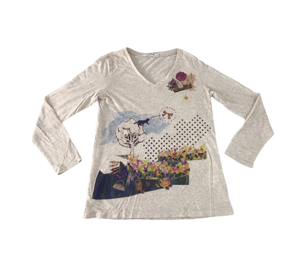 Japanese Brand Painting Artist Design Longsleeve Tee T-shirt Size S / US 4 / IT 40 - 1 Thumbnail