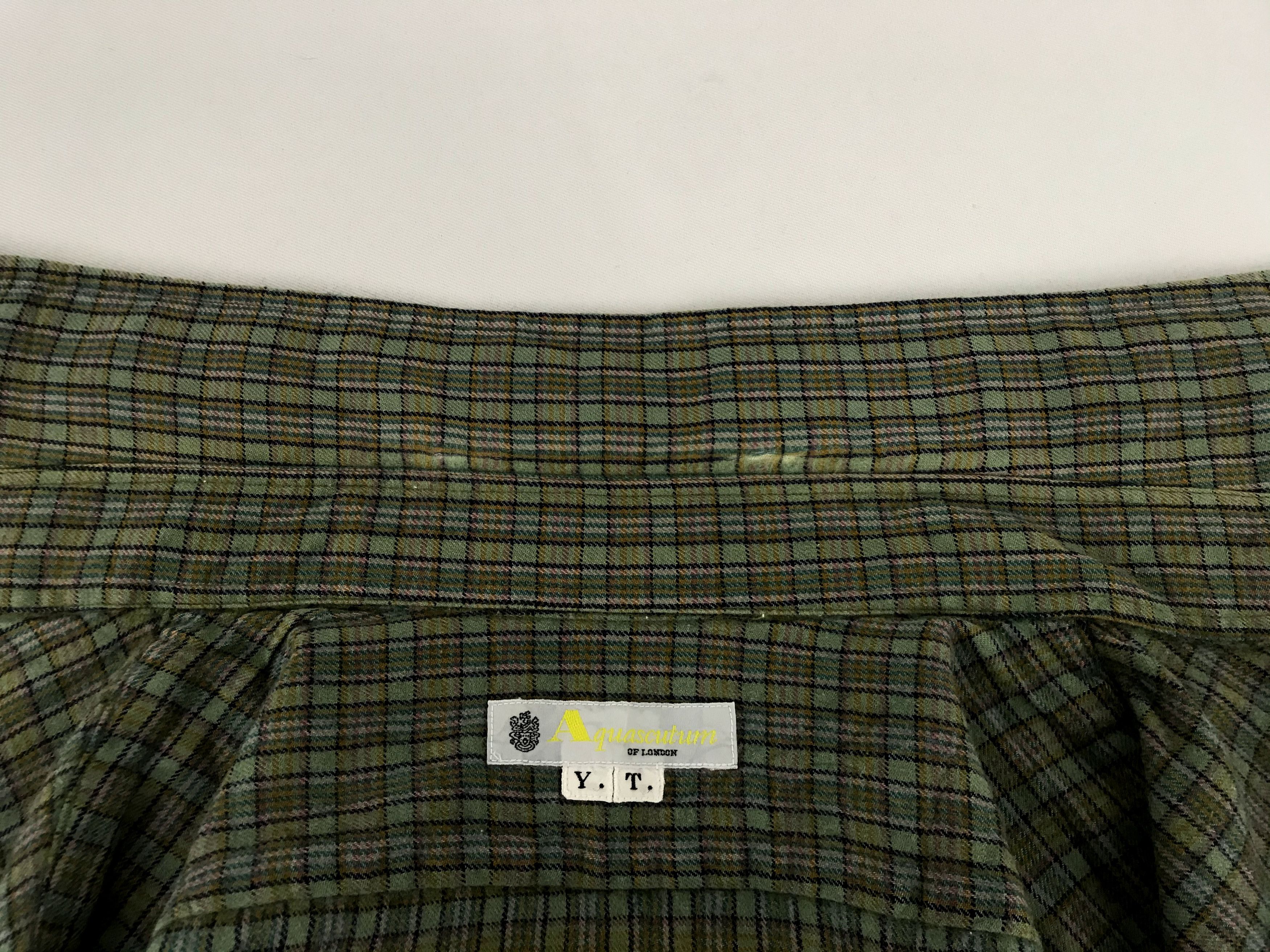 Aquascutum Vintage Aquascutum of London Flannel Shirt Button Down Size US S / EU 44-46 / 1 - 8 Thumbnail