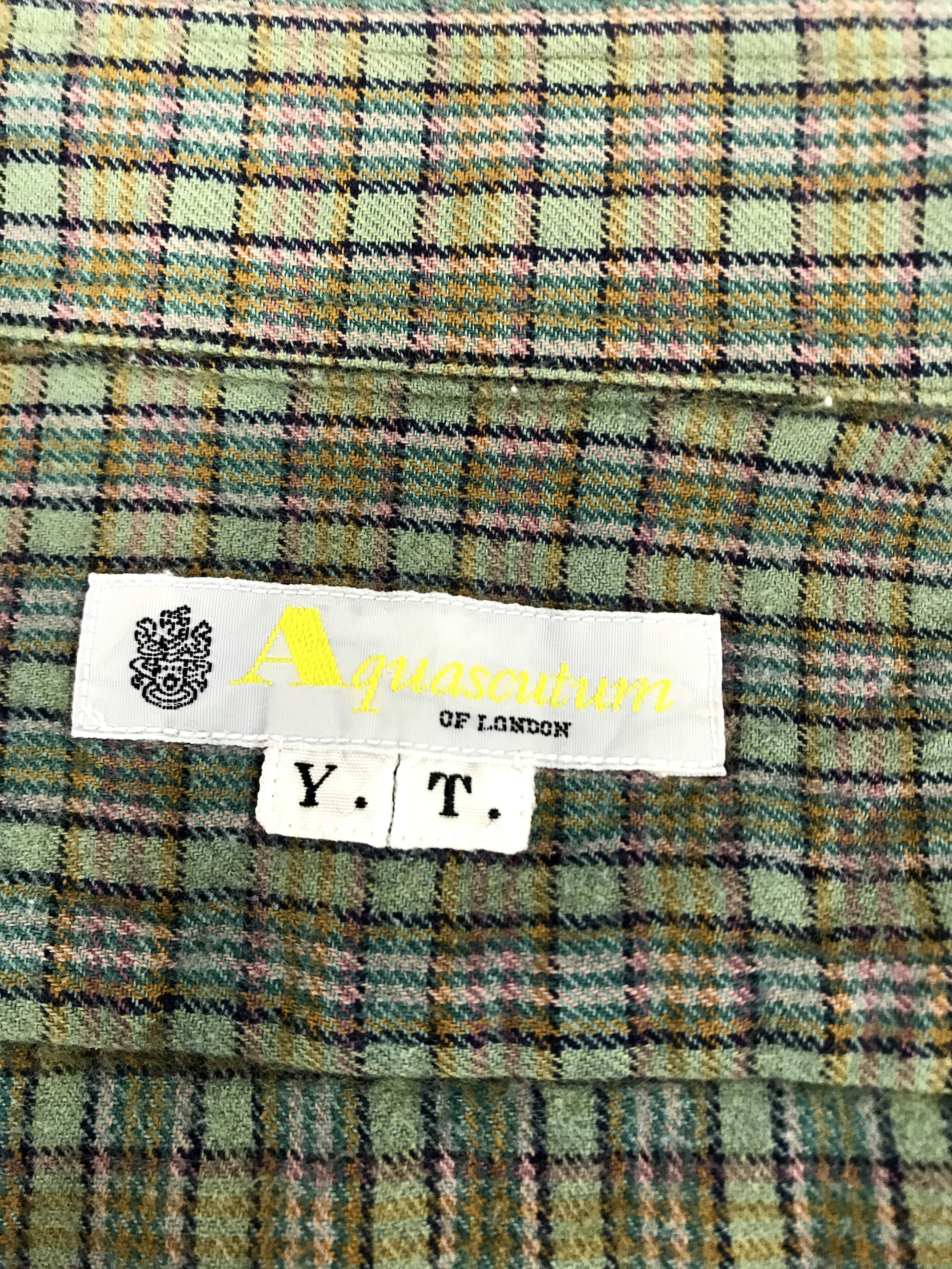 Aquascutum Vintage Aquascutum of London Flannel Shirt Button Down Size US S / EU 44-46 / 1 - 6 Thumbnail