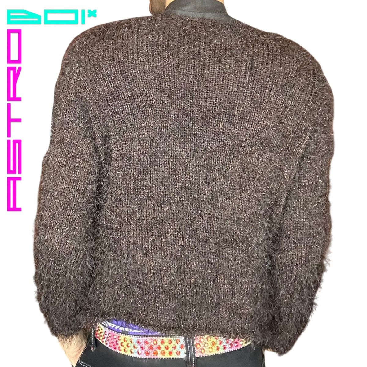 Vintage ASTROBOI* Custom Brown Metallic Grunge Sweater _ XL Size US XL / EU 56 / 4 - 3 Thumbnail