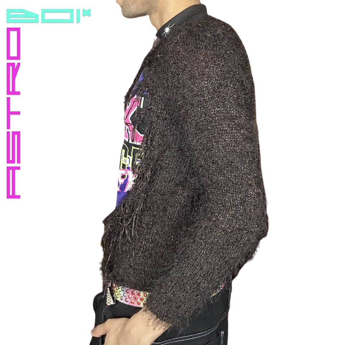 Vintage ASTROBOI* Custom Brown Metallic Grunge Sweater _ XL Size US XL / EU 56 / 4 - 5 Thumbnail