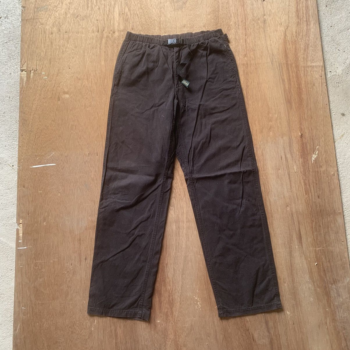 image of Vintage Coleman Trousers Belt Faded Springwaist Free Size in Black, Men's