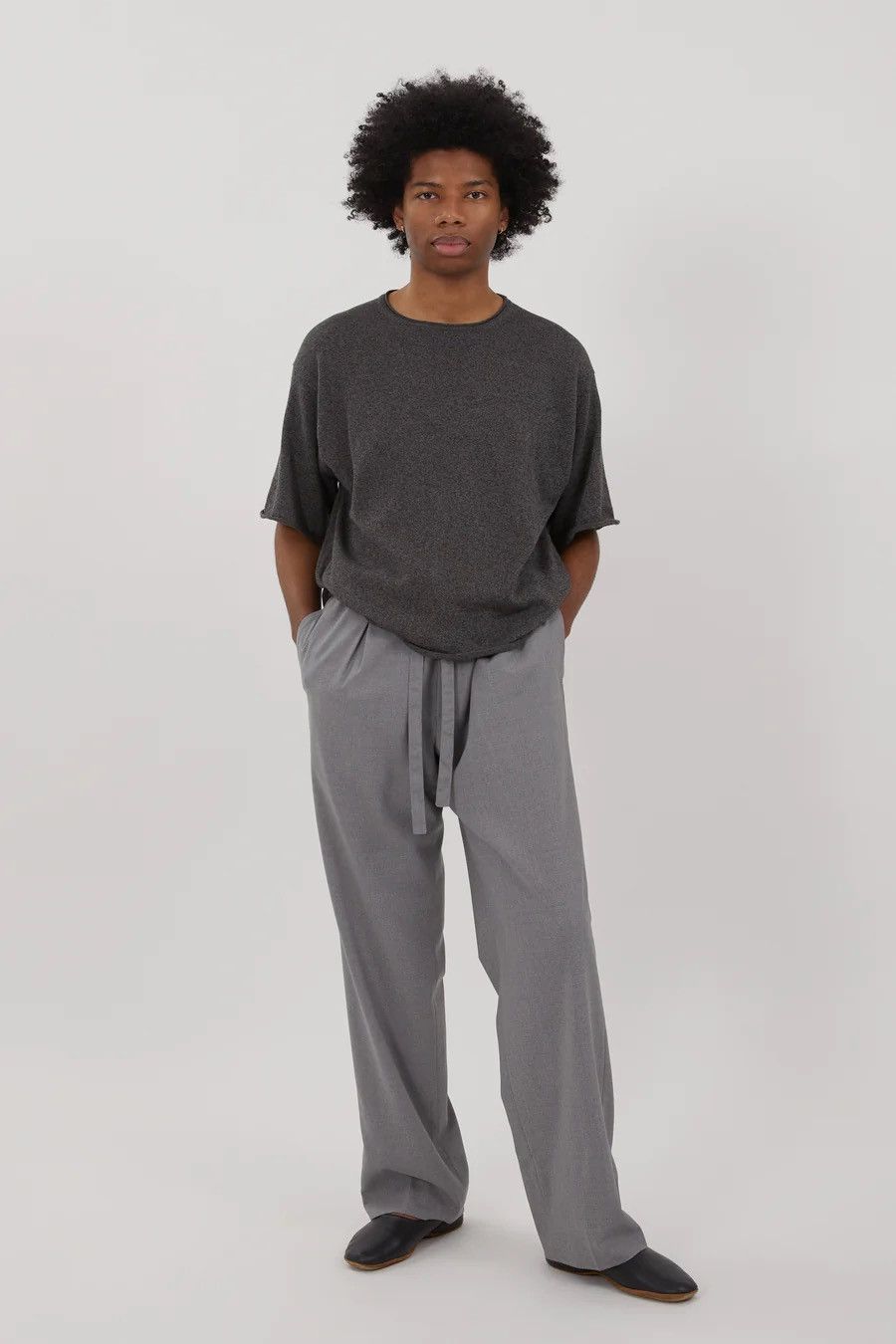 Stoffa Grey Drawstring Trousers | Grailed