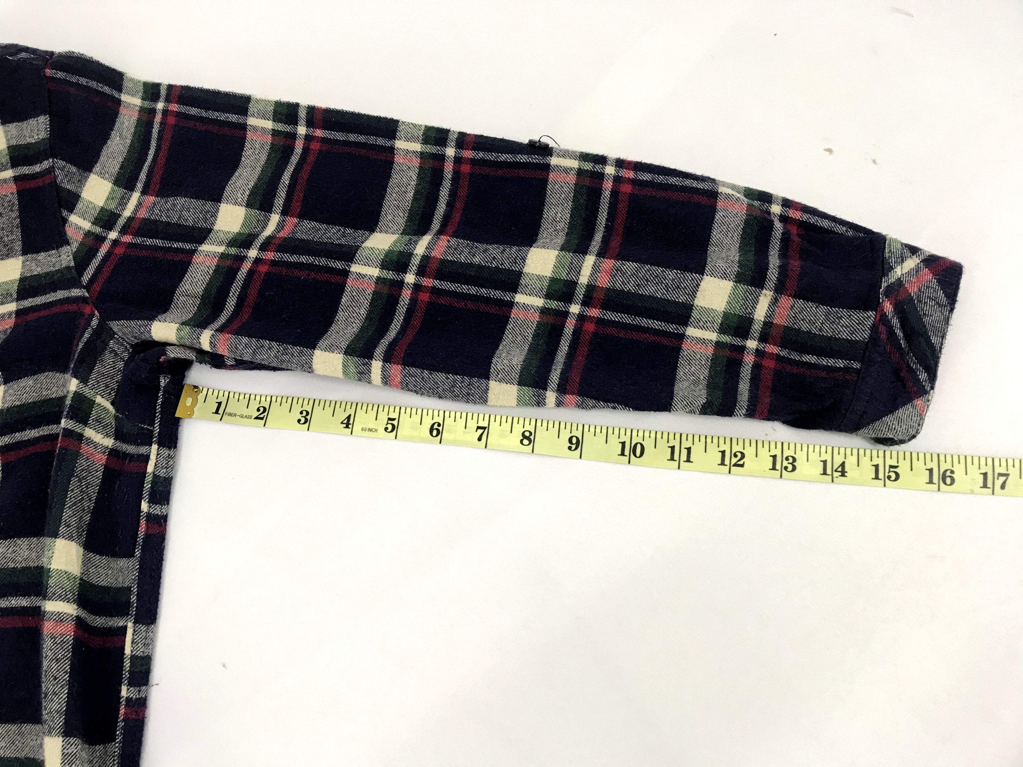 Flannel Pipue de Pique Thick Shirt Square Plaid Check Flannel Size XL / US 12-14 / IT 48-50 - 12 Thumbnail