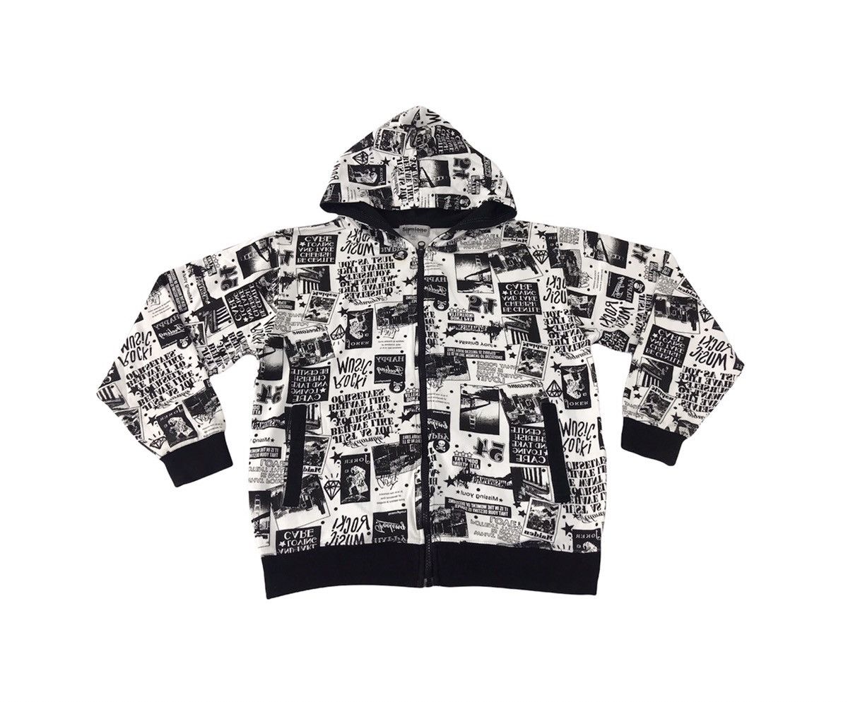 Japanese Brand Sirmione Rock Music Newspaper All Over Logo Zipper Hoodies Size US S / EU 44-46 / 1 - 1 Thumbnail