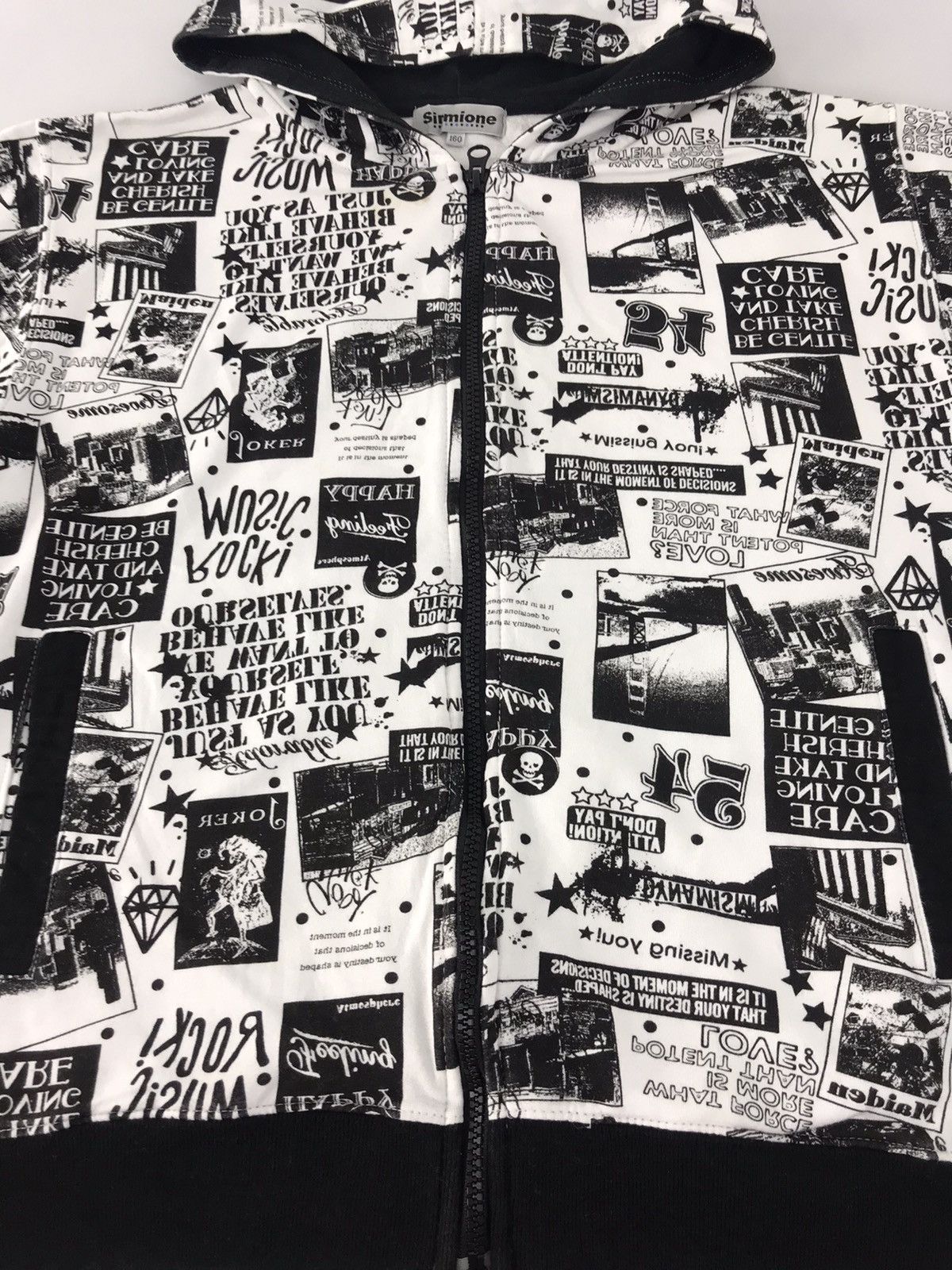 Japanese Brand Sirmione Rock Music Newspaper All Over Logo Zipper Hoodies Size US S / EU 44-46 / 1 - 3 Thumbnail