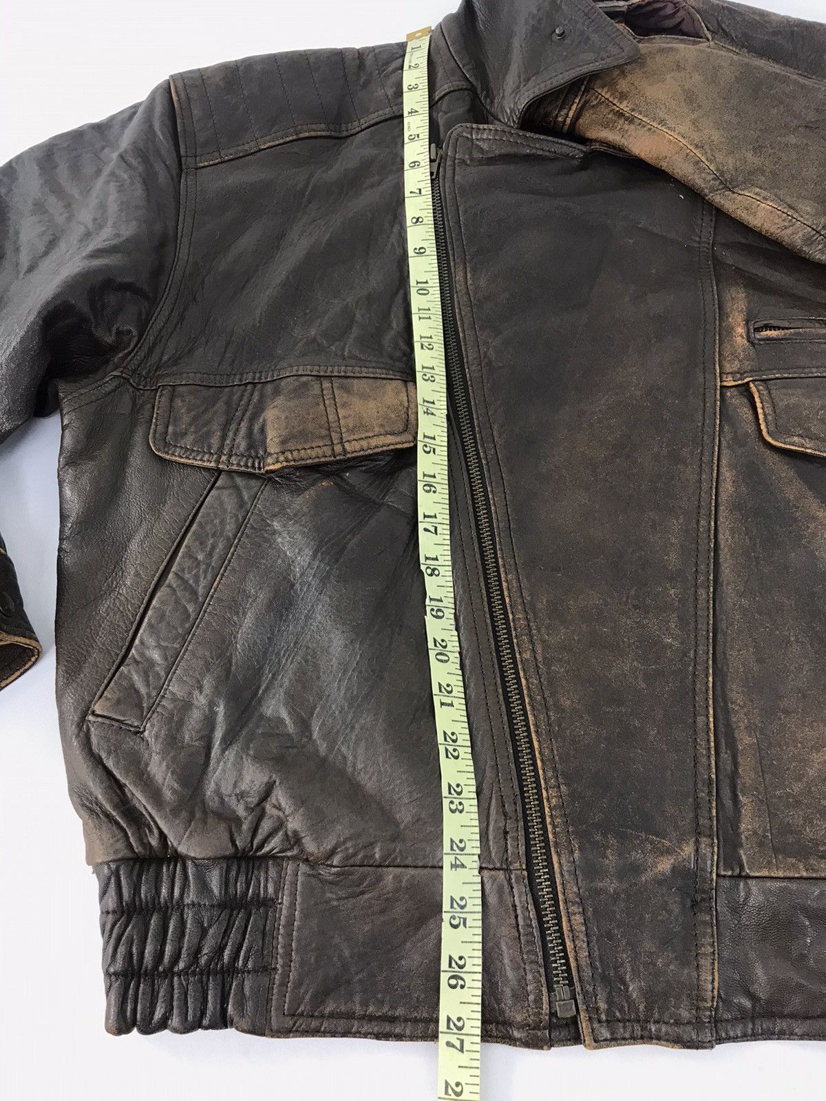 Genuine Leather × Japanese Brand × Vintage Uno Uomo Bomber Style Leather Jacket Quilted Inner Size US L / EU 52-54 / 3 - 7 Thumbnail