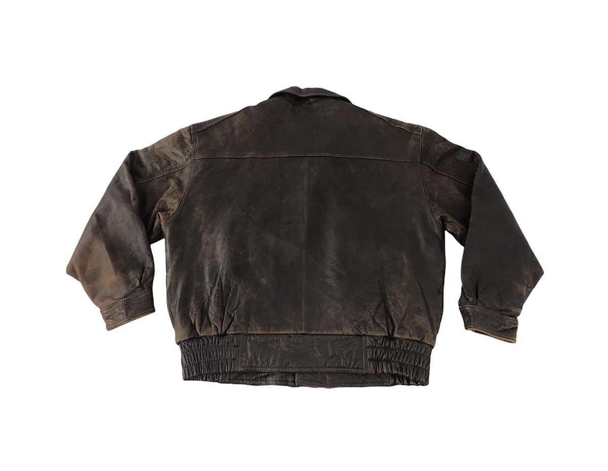 Genuine Leather × Japanese Brand × Vintage Uno Uomo Bomber Style Leather Jacket Quilted Inner Size US L / EU 52-54 / 3 - 2 Thumbnail