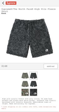 Men's GUCCI x THE NORTH FACE Crossover Webbing Printing Cotton Shorts Black 651727-XJDIP-1082 US L