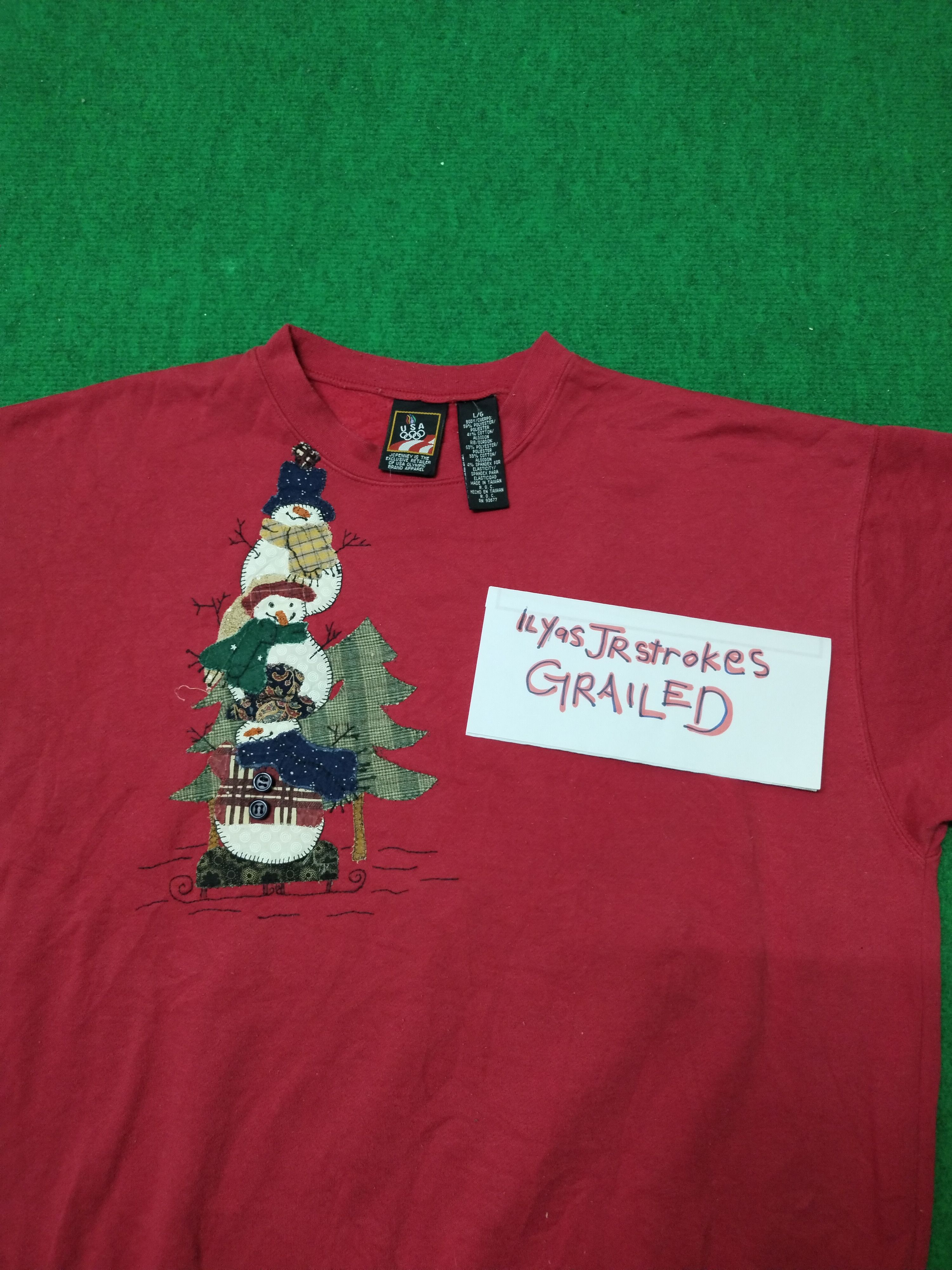 USA Olympics × Vintage Vintage Sweatshirt JCPenney USA Olympic Christmas Design Size US L / EU 52-54 / 3 - 15 Thumbnail
