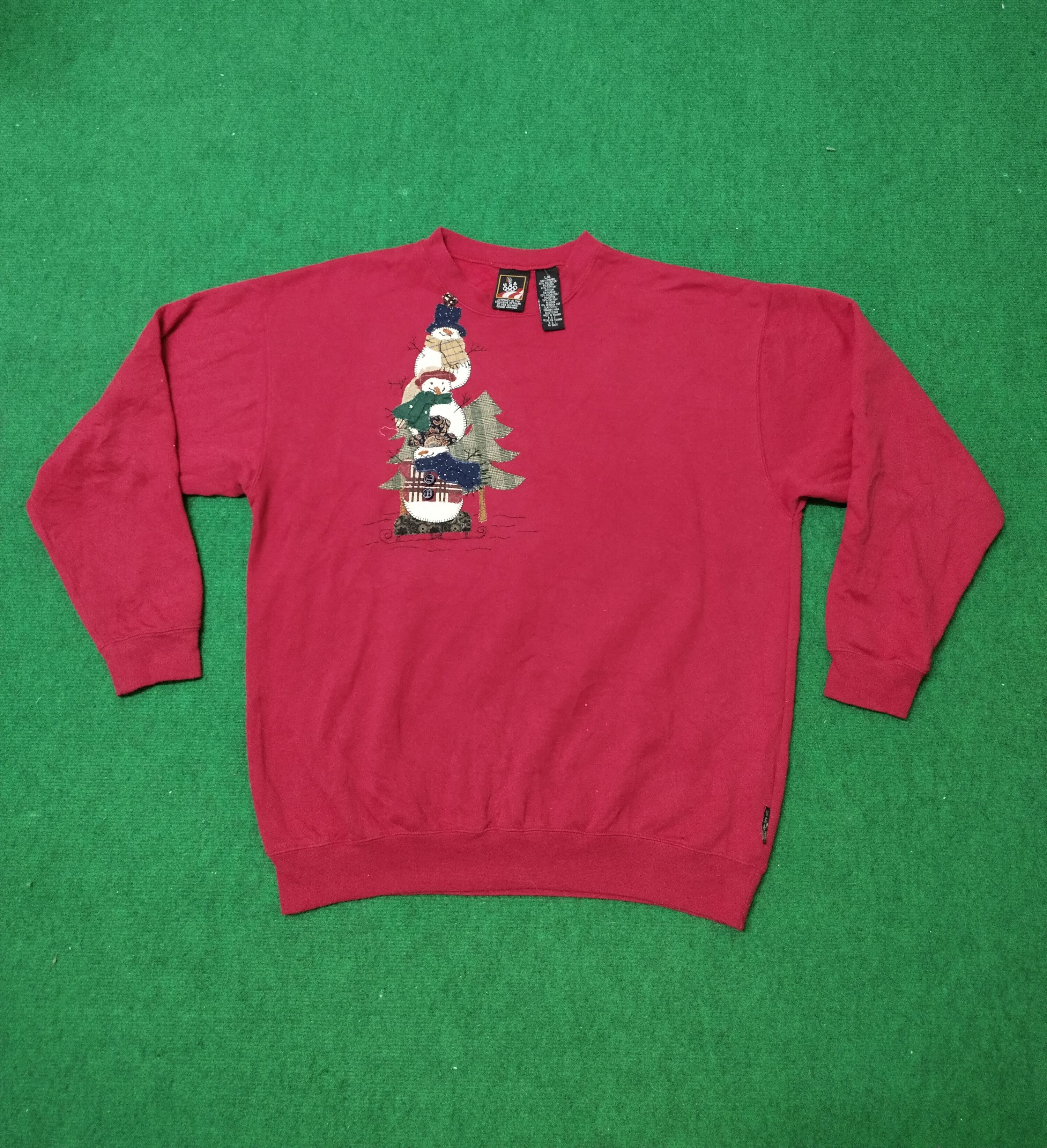 USA Olympics × Vintage Vintage Sweatshirt JCPenney USA Olympic Christmas Design Size US L / EU 52-54 / 3 - 1 Thumbnail