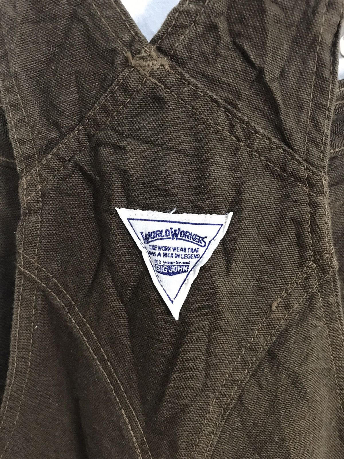 Big John × Vintage Big John World Worker Coverall Pant Workwear Carpenter Size US 33 - 7 Thumbnail