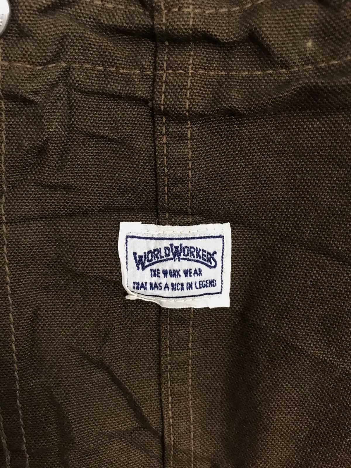 Big John × Vintage Big John World Worker Coverall Pant Workwear Carpenter Size US 33 - 4 Thumbnail