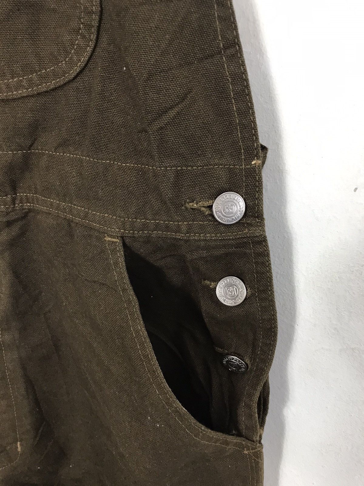 Big John × Vintage Big John World Worker Coverall Pant Workwear Carpenter Size US 33 - 5 Thumbnail