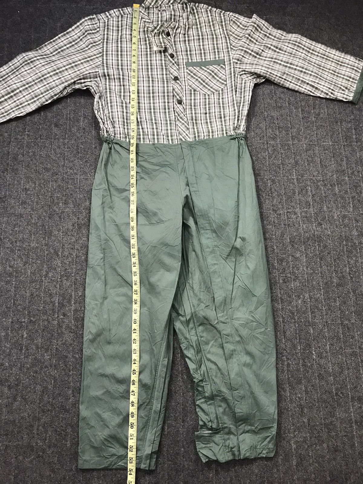 Japanese Brand × Vintage Plaid Checked Coverall Khakis Pant Workwear Carpenter Size US 34 / EU 50 - 11 Thumbnail