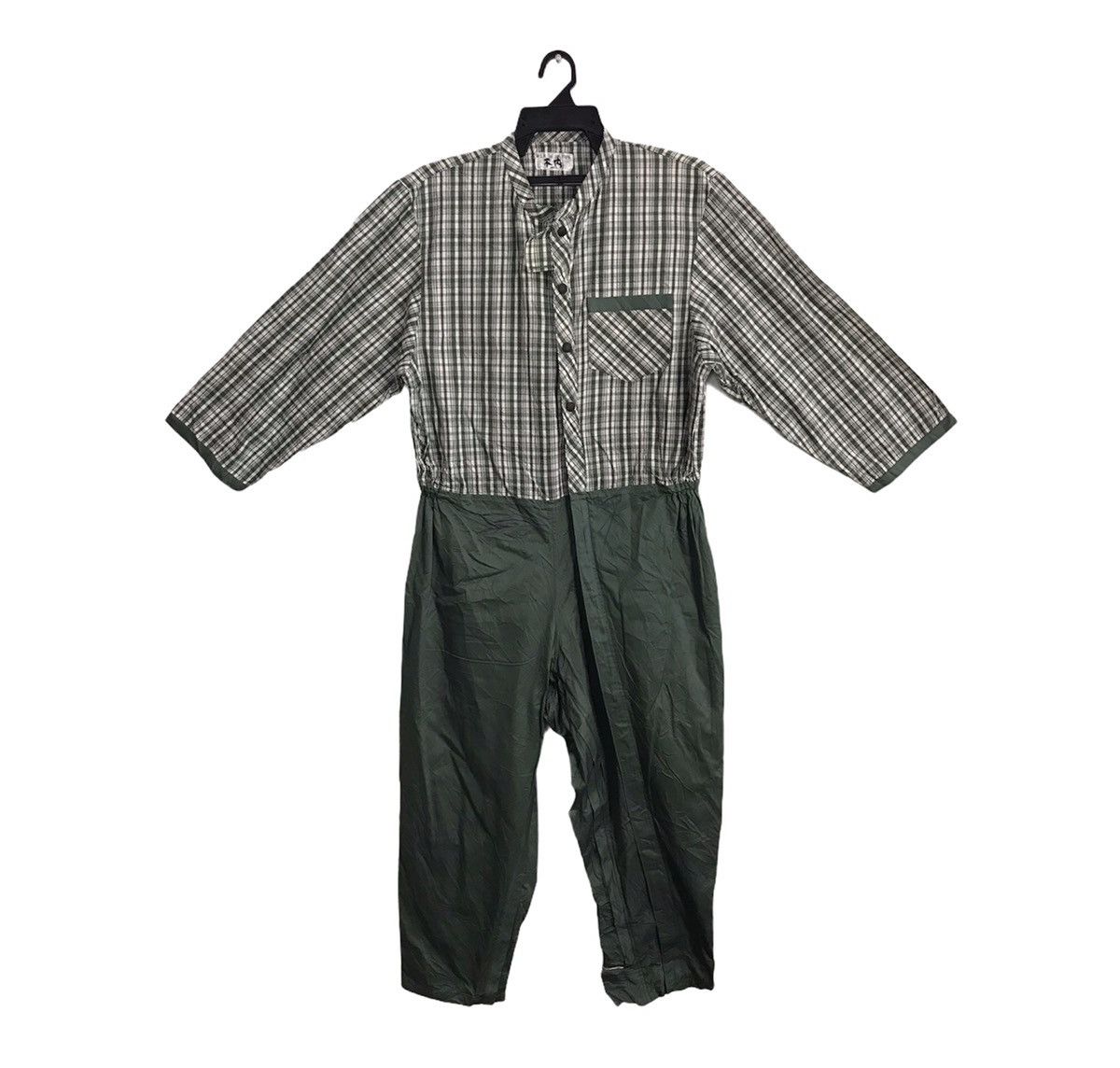 Japanese Brand × Vintage Plaid Checked Coverall Khakis Pant Workwear Carpenter Size US 34 / EU 50 - 1 Thumbnail