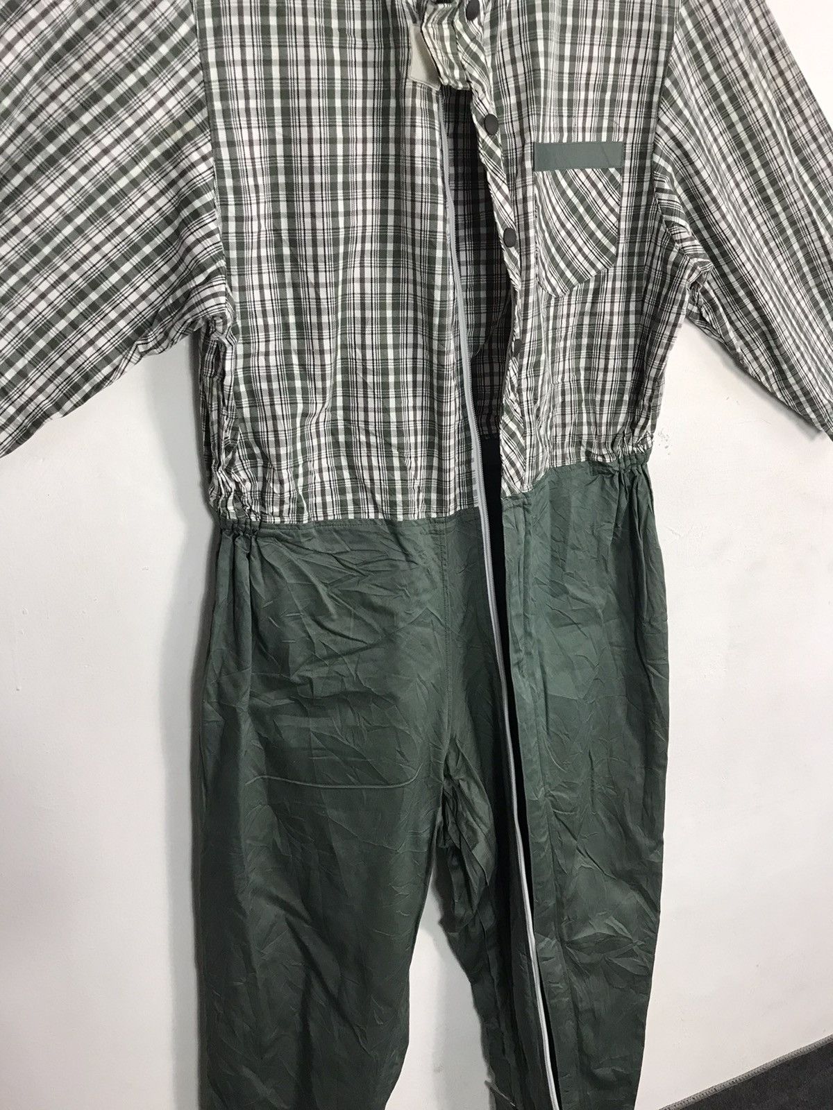 Japanese Brand × Vintage Plaid Checked Coverall Khakis Pant Workwear Carpenter Size US 34 / EU 50 - 4 Thumbnail
