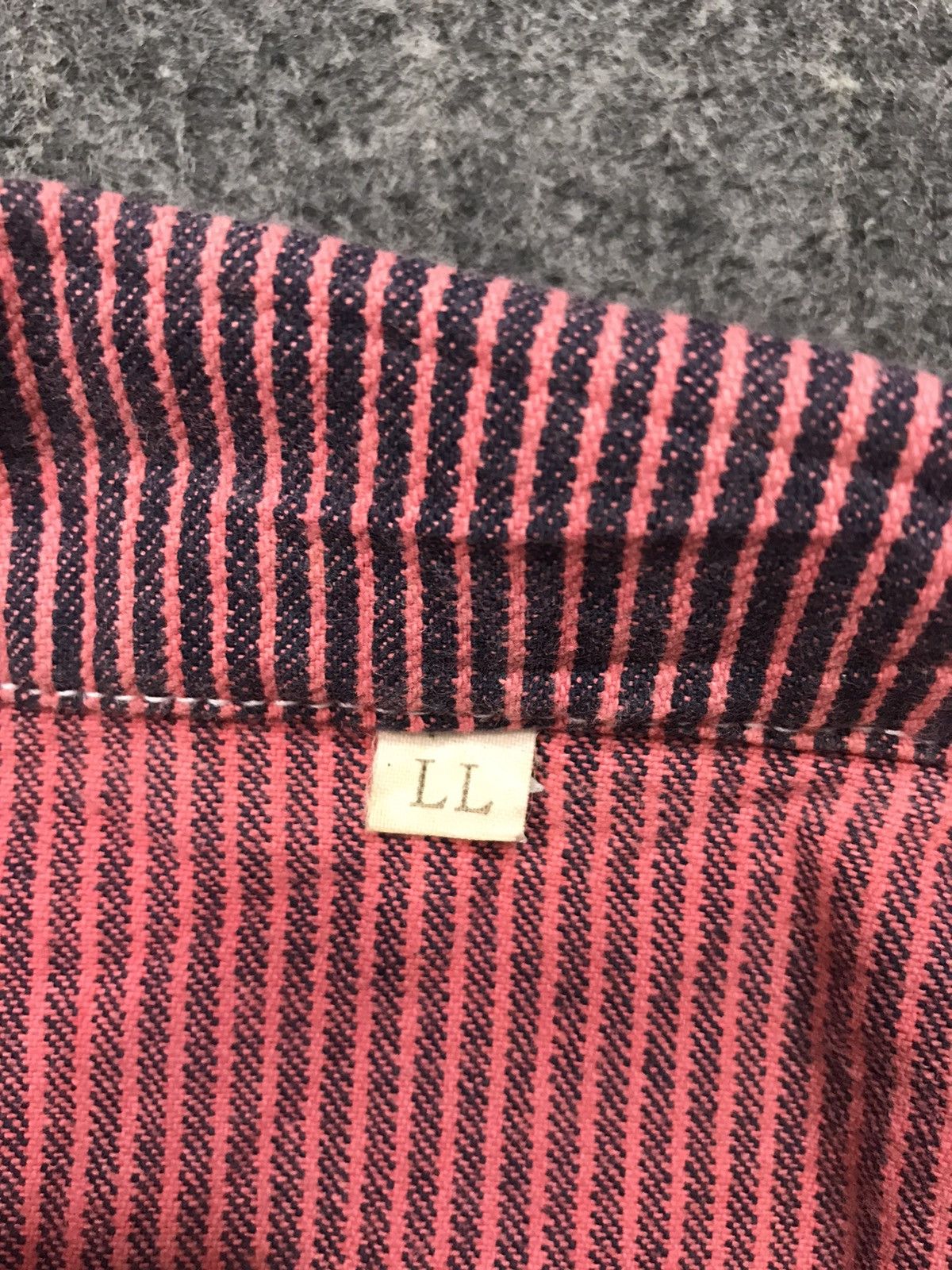 Japanese Brand KR Cat Tsunagi Striped Red Denim Pant Workwear Carpenter Size US 36 / EU 52 - 6 Thumbnail