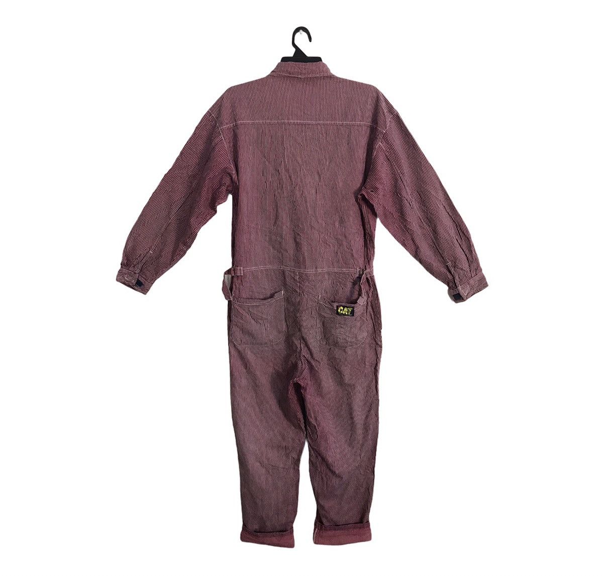 Japanese Brand KR Cat Tsunagi Striped Red Denim Pant Workwear Carpenter Size US 36 / EU 52 - 2 Thumbnail
