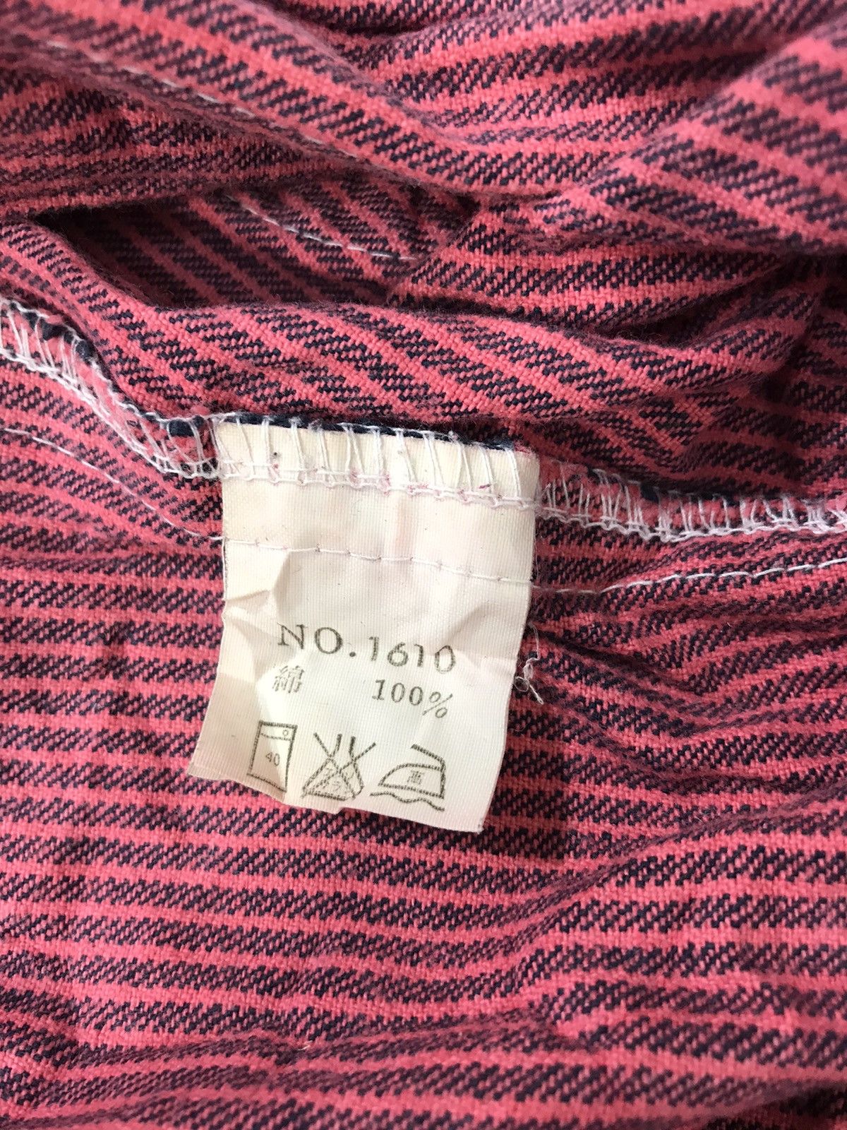 Japanese Brand KR Cat Tsunagi Striped Red Denim Pant Workwear Carpenter Size US 36 / EU 52 - 7 Thumbnail