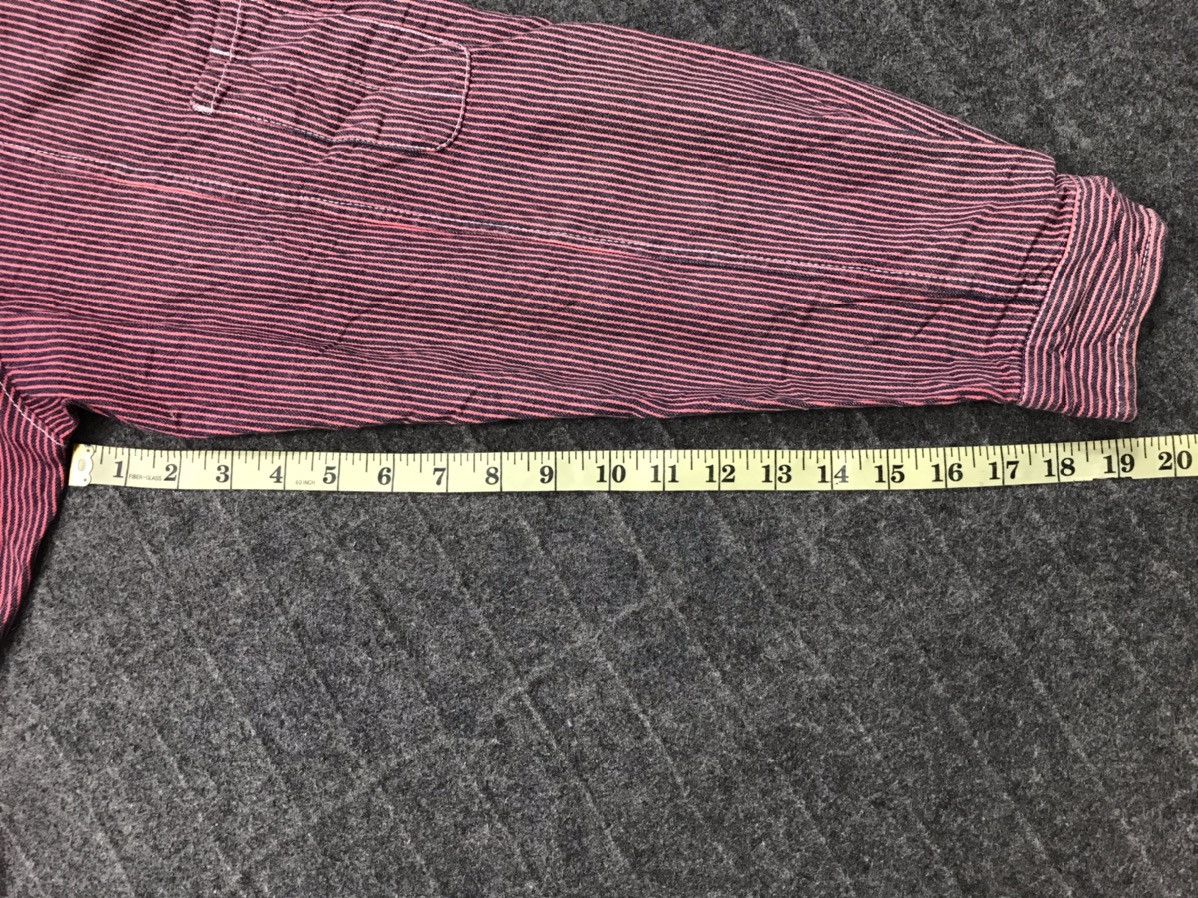 Japanese Brand KR Cat Tsunagi Striped Red Denim Pant Workwear Carpenter Size US 36 / EU 52 - 13 Thumbnail
