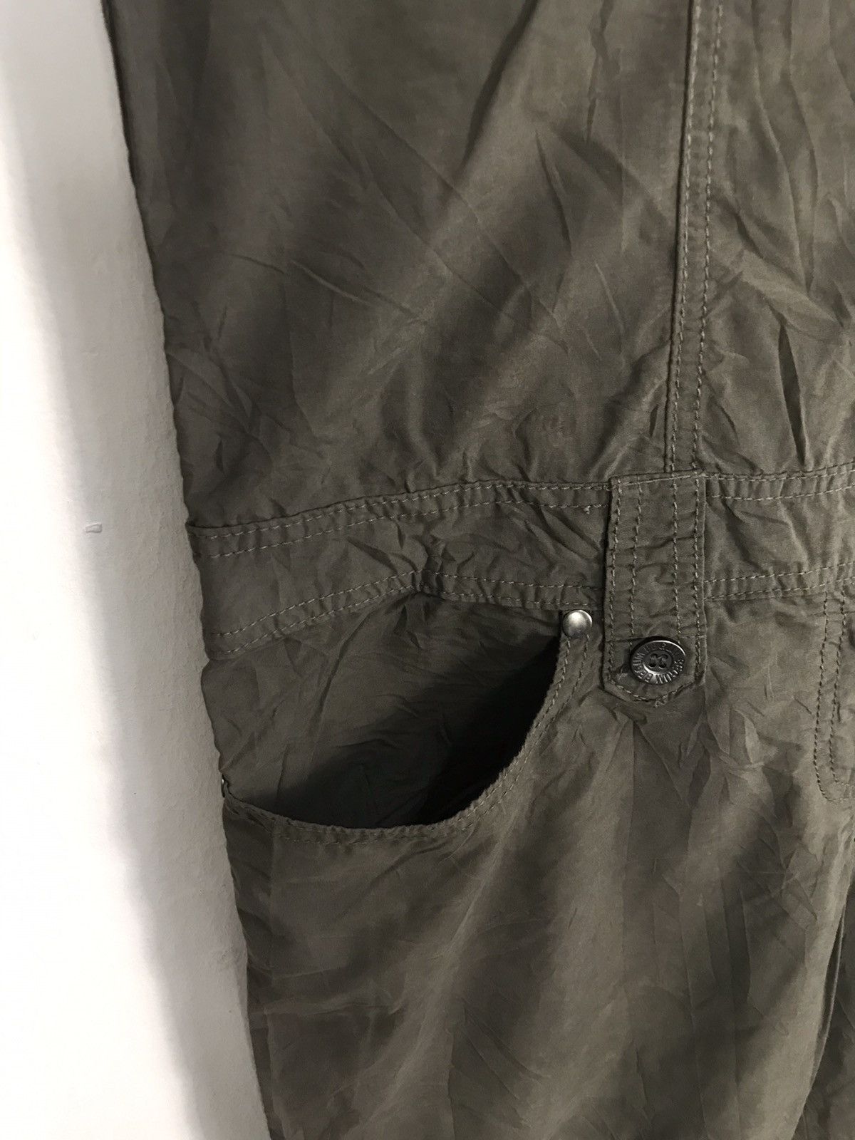 Japanese Brand × Vintage Custom Garage Khakis Pant Workwear Carpenter Style Size US 37 - 16 Thumbnail