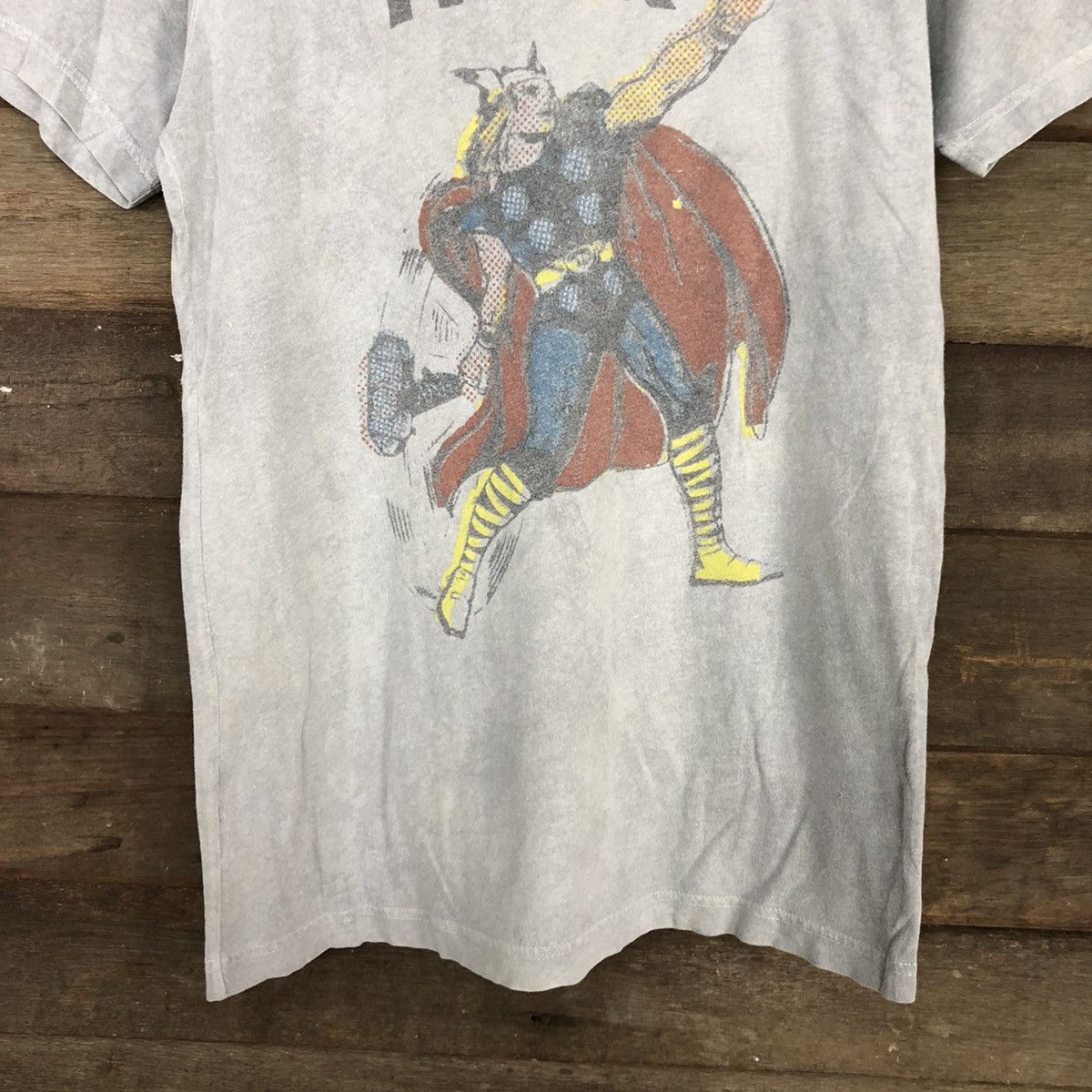 Marvel Comics × Vintage THor Marvel vintage cartoon Grey Short Sleeve Tshirt #3477 Size US S / EU 44-46 / 1 - 6 Thumbnail