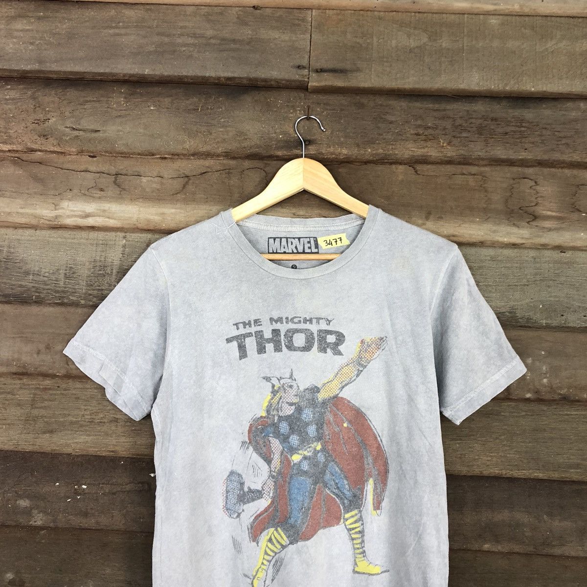 Marvel Comics × Vintage THor Marvel vintage cartoon Grey Short Sleeve Tshirt #3477 Size US S / EU 44-46 / 1 - 2 Thumbnail