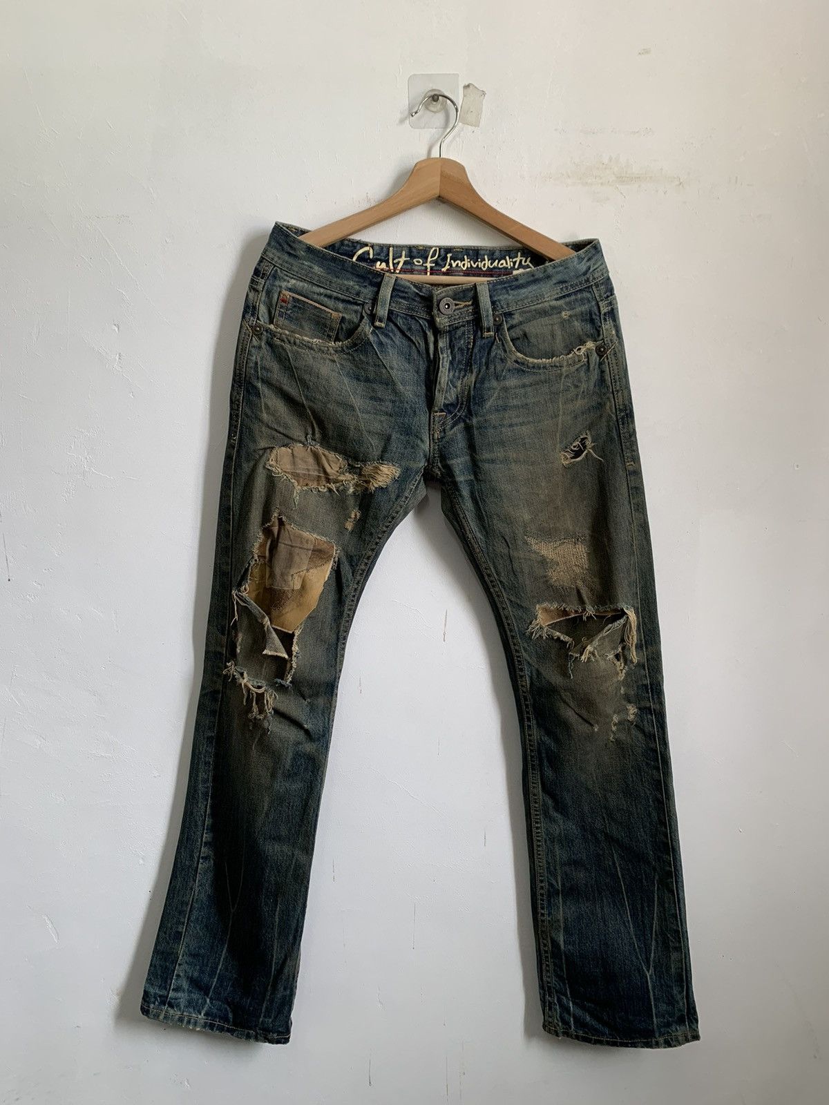 Cult Of Individuality Cult Of Individuality Selvedge Distressed Denim Jeans Size US 31 - 1 Thumbnail