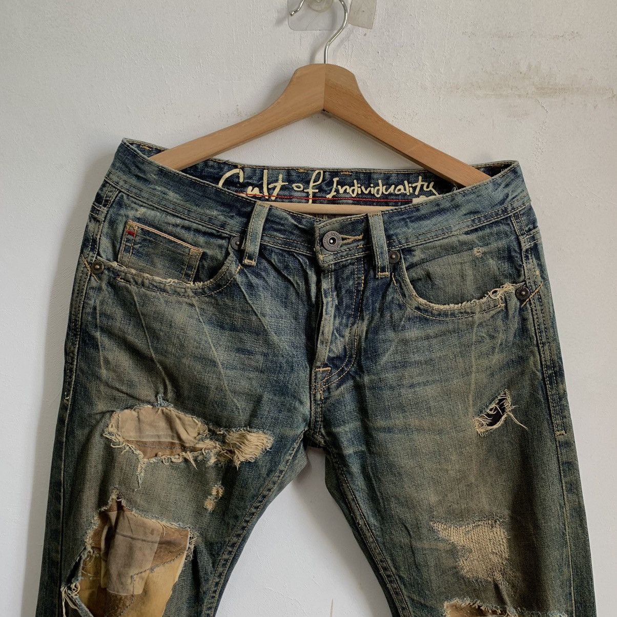 Cult Of Individuality Cult Of Individuality Selvedge Distressed Denim Jeans Size US 31 - 3 Thumbnail