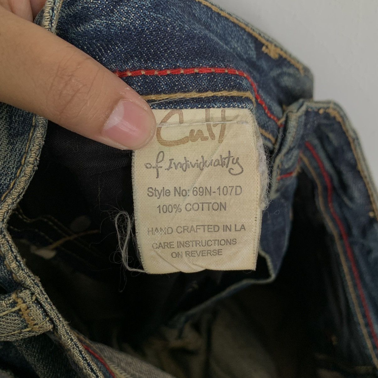 Cult Of Individuality Cult Of Individuality Selvedge Distressed Denim Jeans Size US 31 - 14 Thumbnail